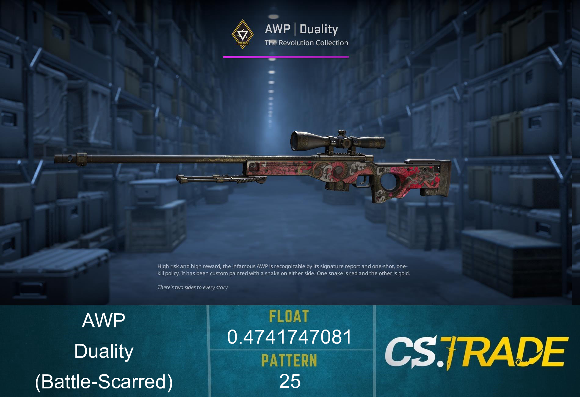 StatTrak™ AWP | Duality (Battle-Scarred) Screenshot