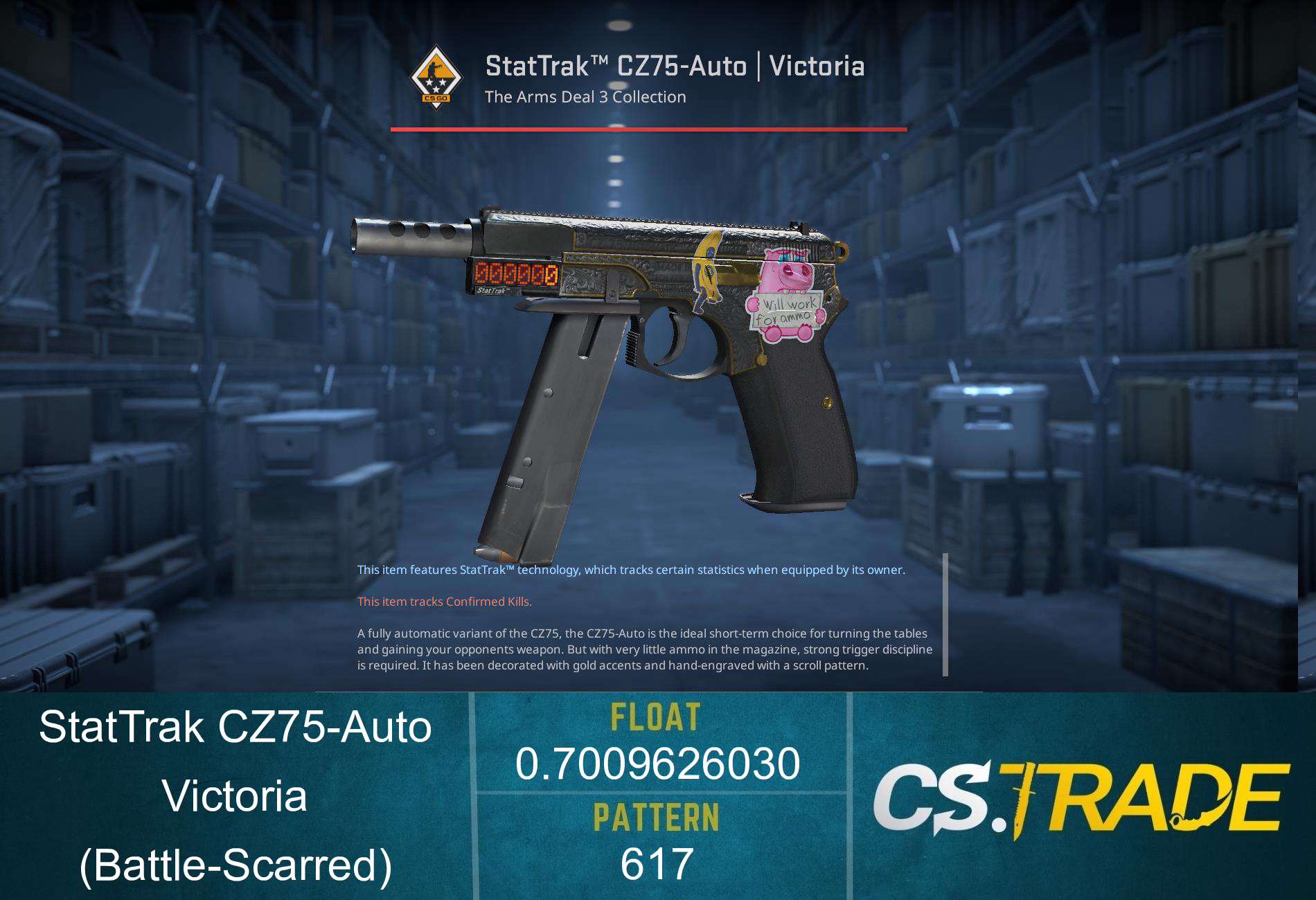 CZ75-Auto | Victoria (Battle-Scarred) Screenshot
