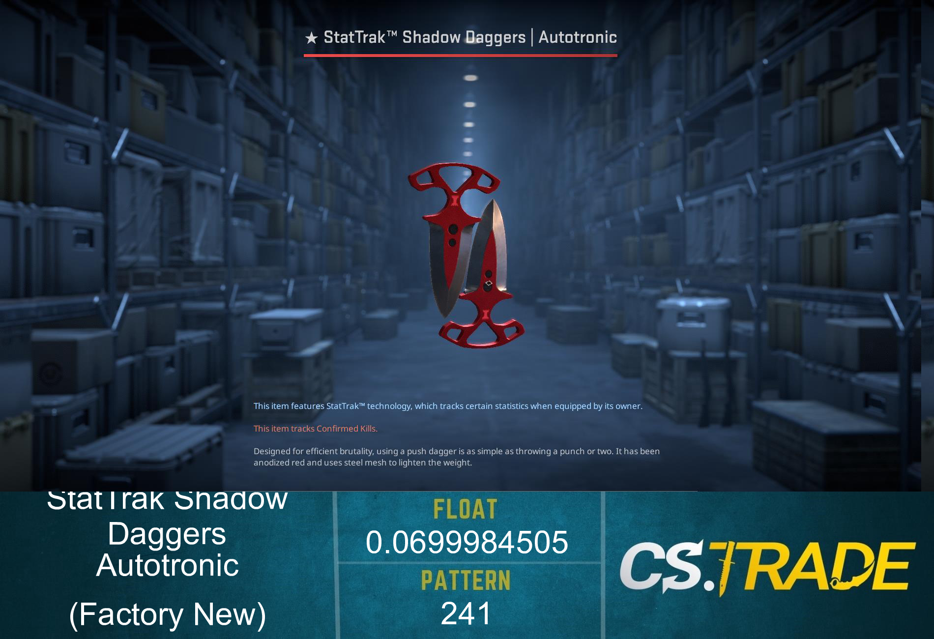 ★ Shadow Daggers | Autotronic (Factory New) Screenshot