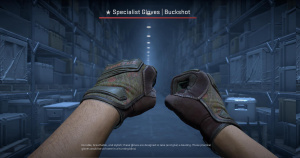 ★ Specialist Gloves | Buckshot (Battle-Scarred) Screenshot