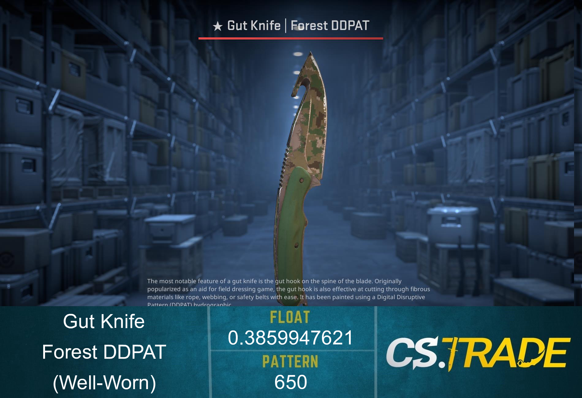 ★ Gut Knife | Forest DDPAT (Well-Worn) Screenshot
