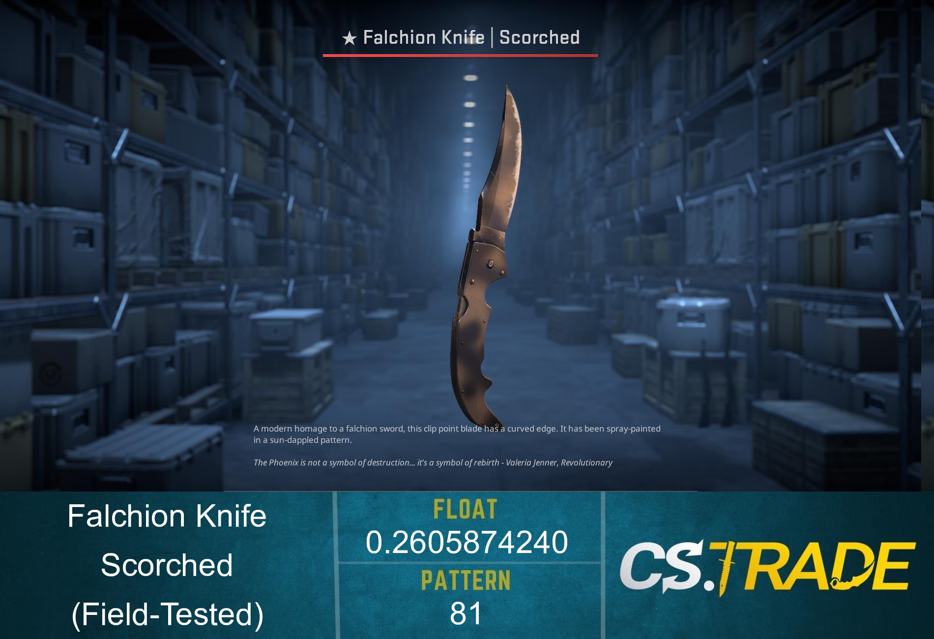 ★ Falchion Knife | Scorched (Field-Tested)