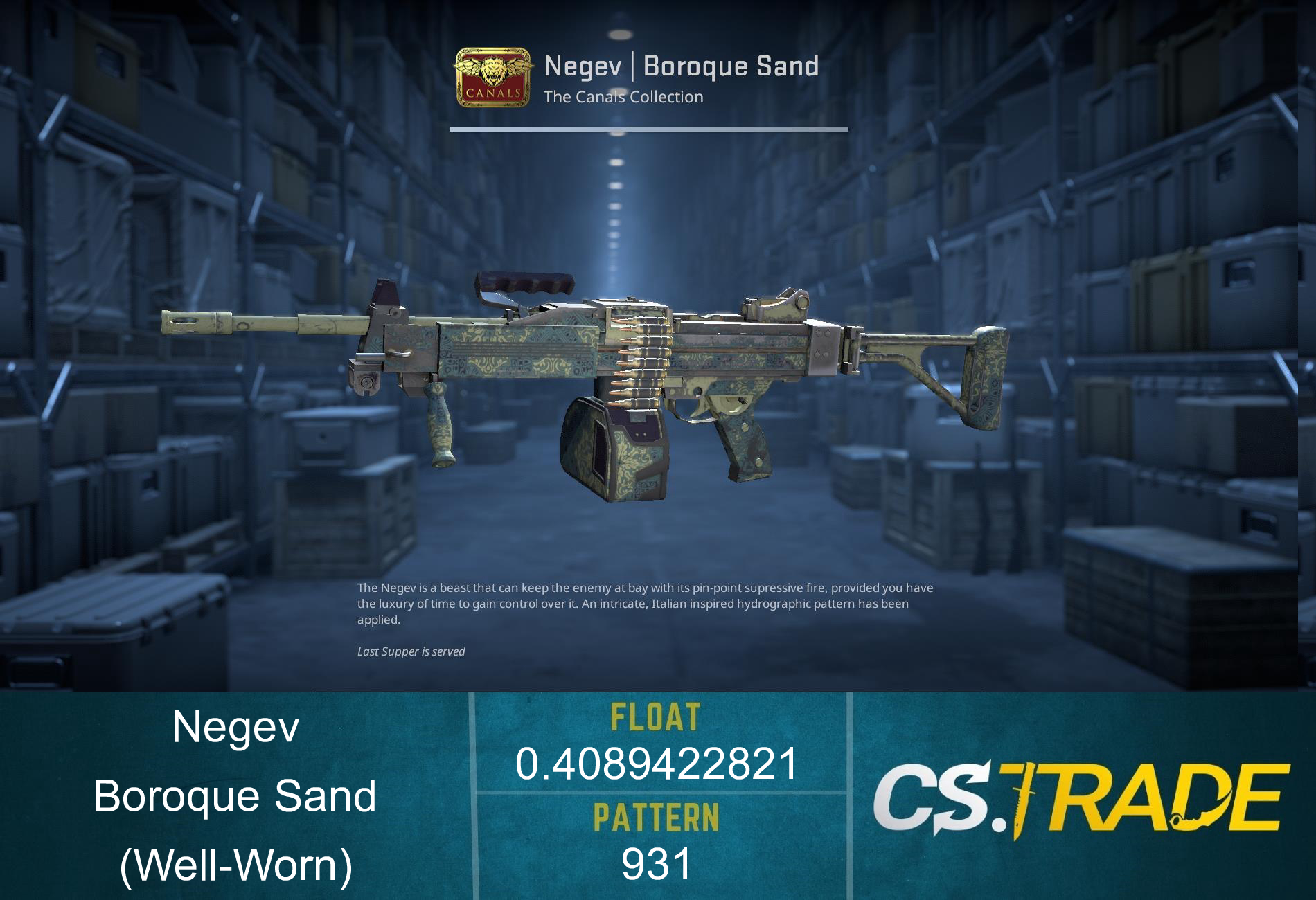 Negev | Boroque Sand (Well-Worn) Screenshot