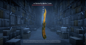 ★ Butterfly Knife | Lore (Well-Worn) Screenshot