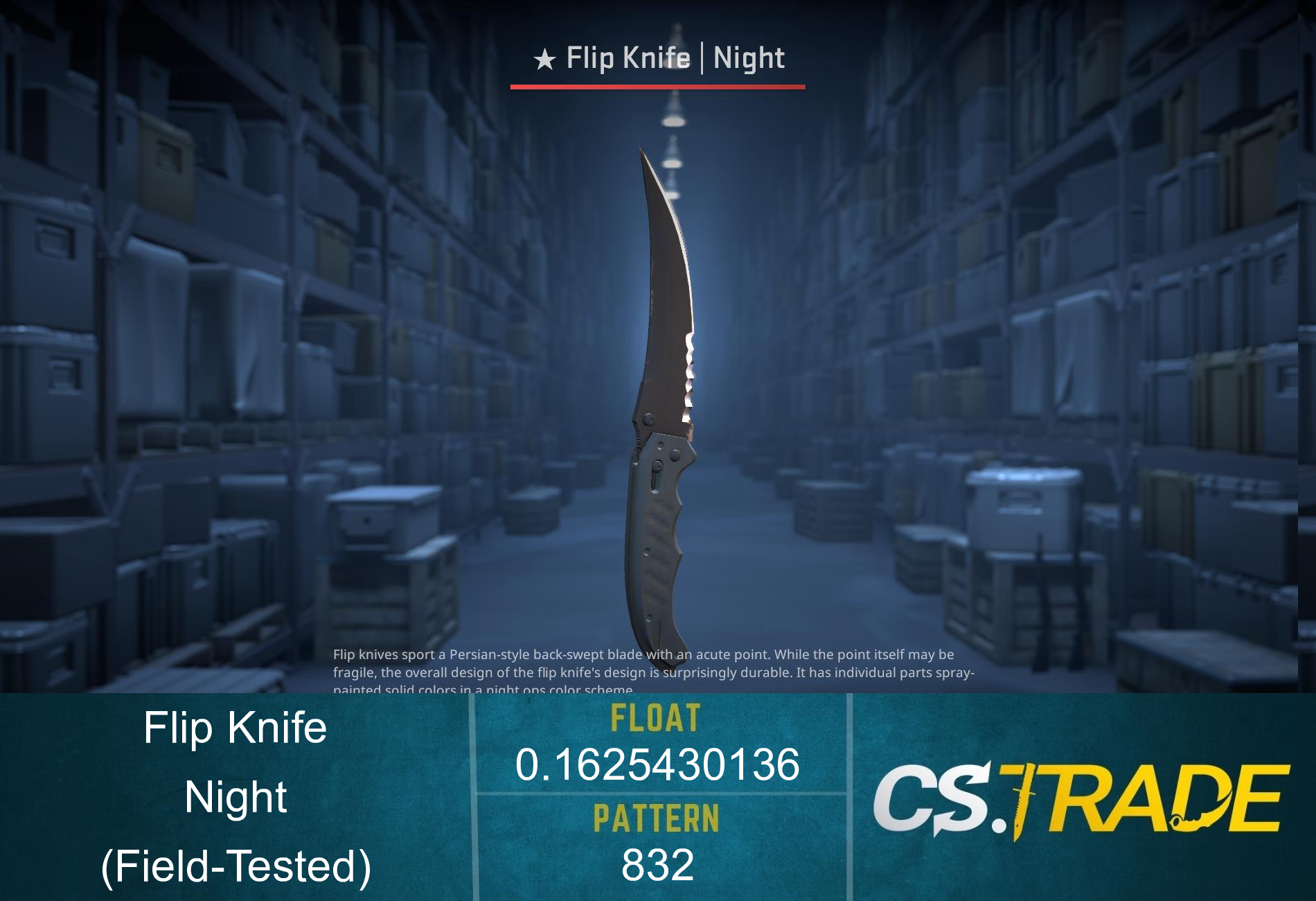 ★ StatTrak™ Flip Knife | Night (Field-Tested) Screenshot