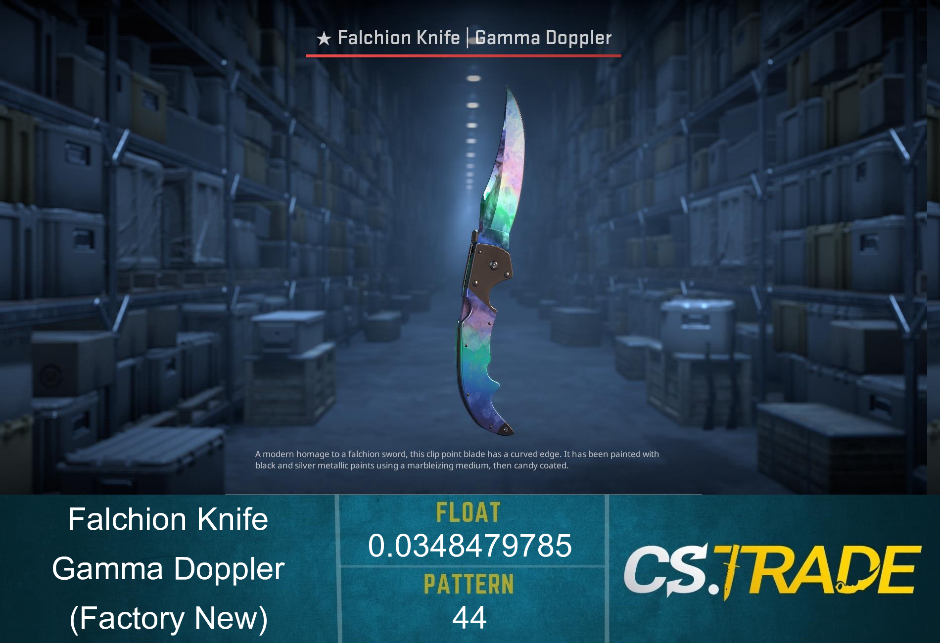★ Falchion Knife | Gamma Doppler Phase 1 (Factory New) Screenshot