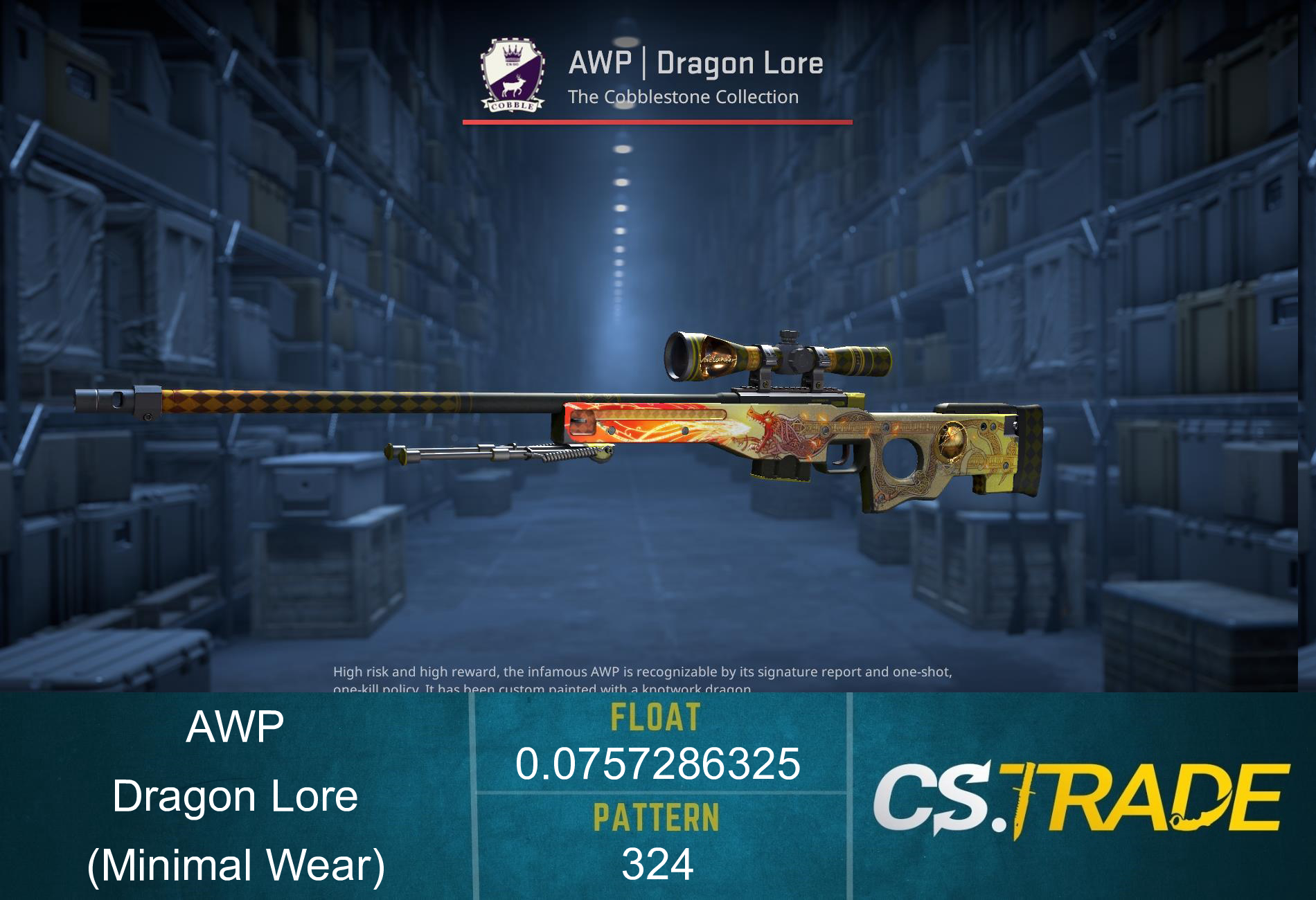 AWP | Dragon Lore (Minimal Wear) Screenshot