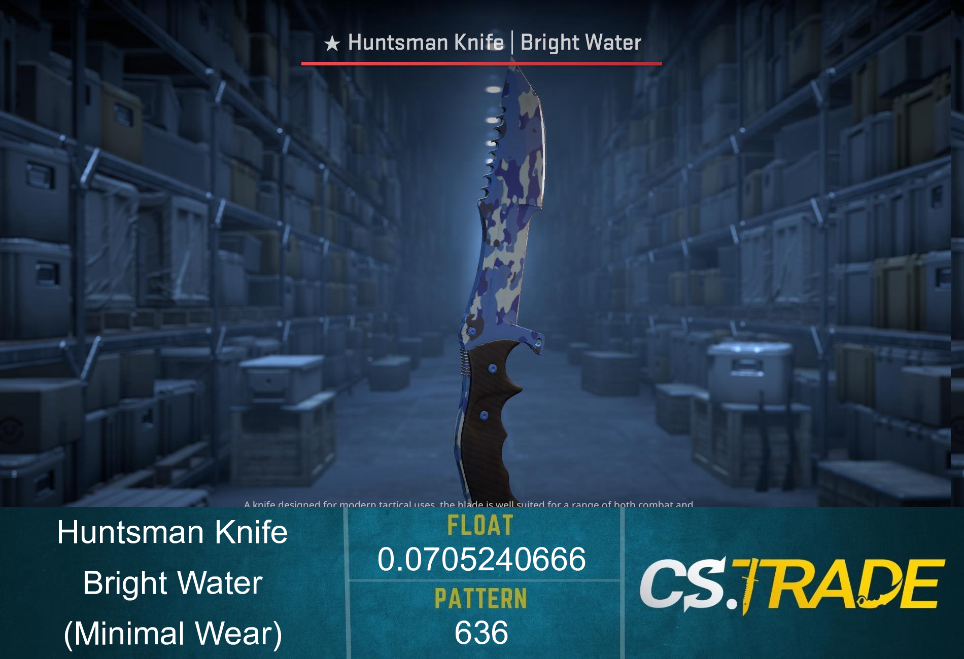 ★ StatTrak™ Huntsman Knife | Bright Water (Minimal Wear) Screenshot