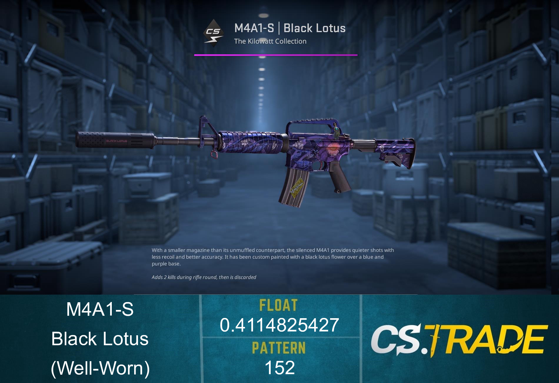 M4A1-S | Black Lotus (Well-Worn) Screenshot