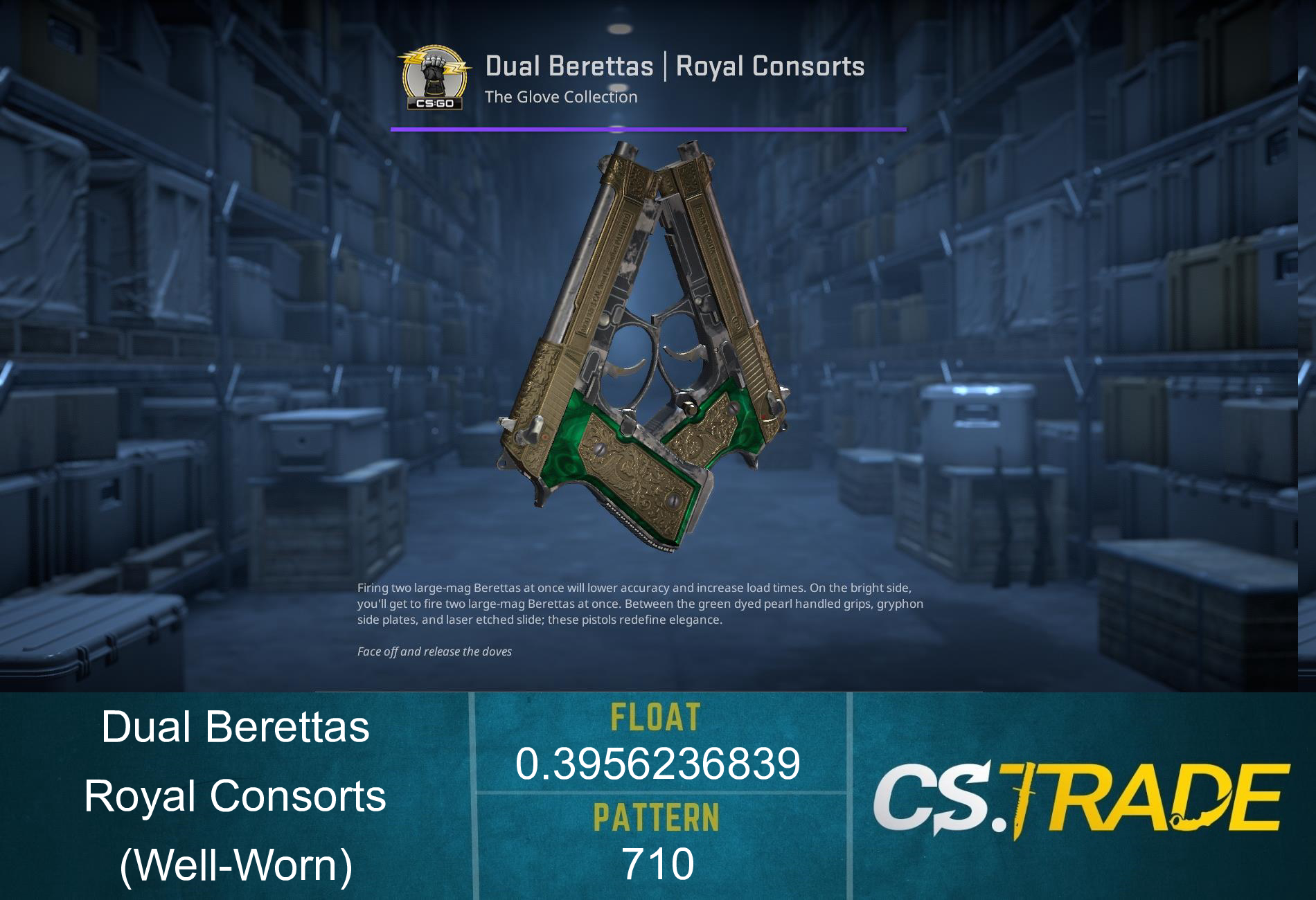 Dual Berettas | Royal Consorts (Well-Worn) Screenshot