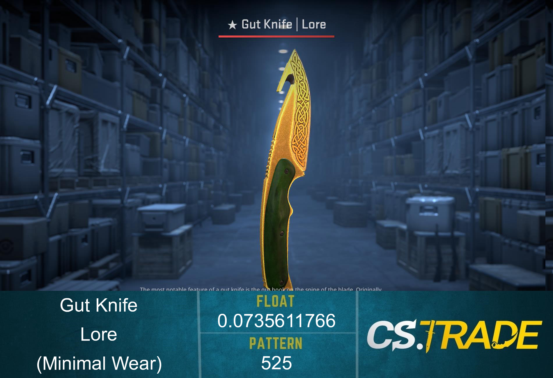 ★ Gut Knife | Lore (Minimal Wear) Screenshot