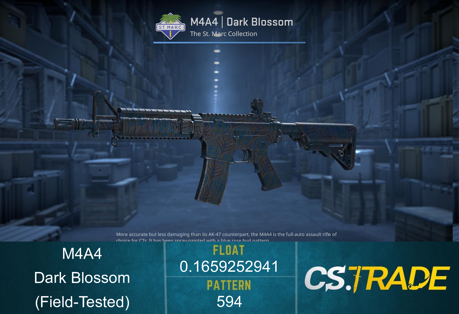 M4A4 | Dark Blossom (Field-Tested) Screenshot