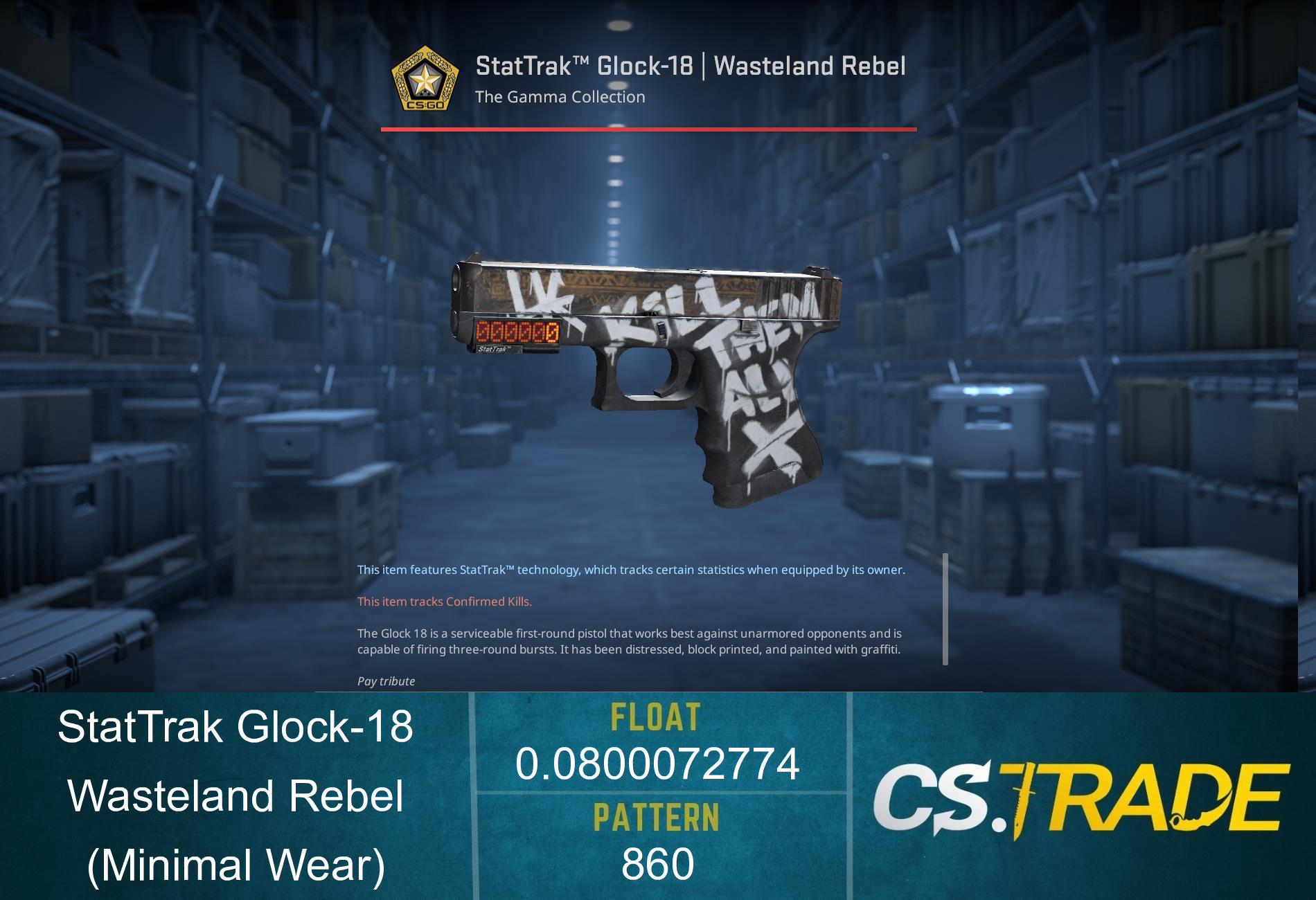 Glock-18 | Wasteland Rebel (Minimal Wear) Screenshot