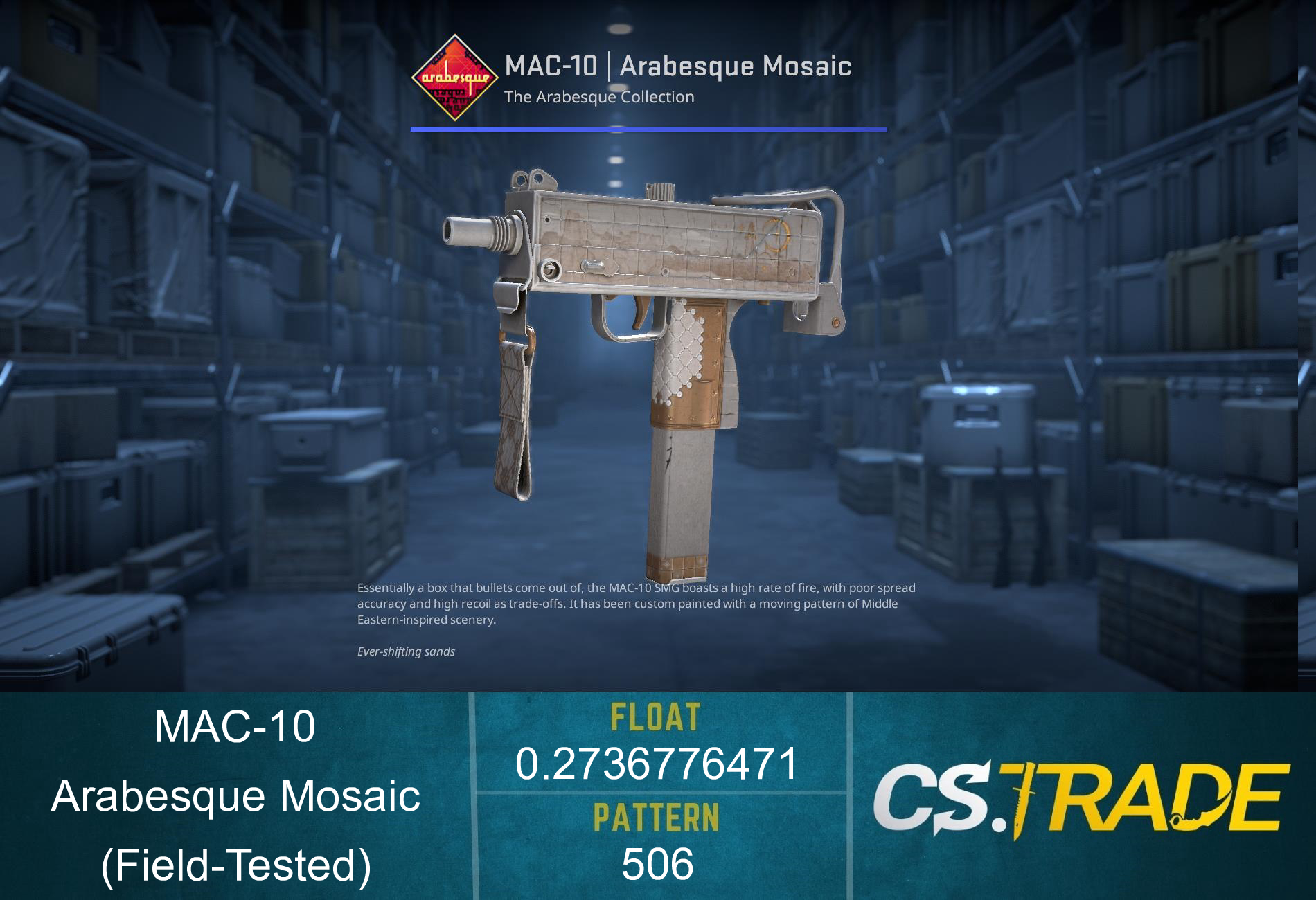 MAC-10 | Arabesque Mosaic (Factory New) Screenshot