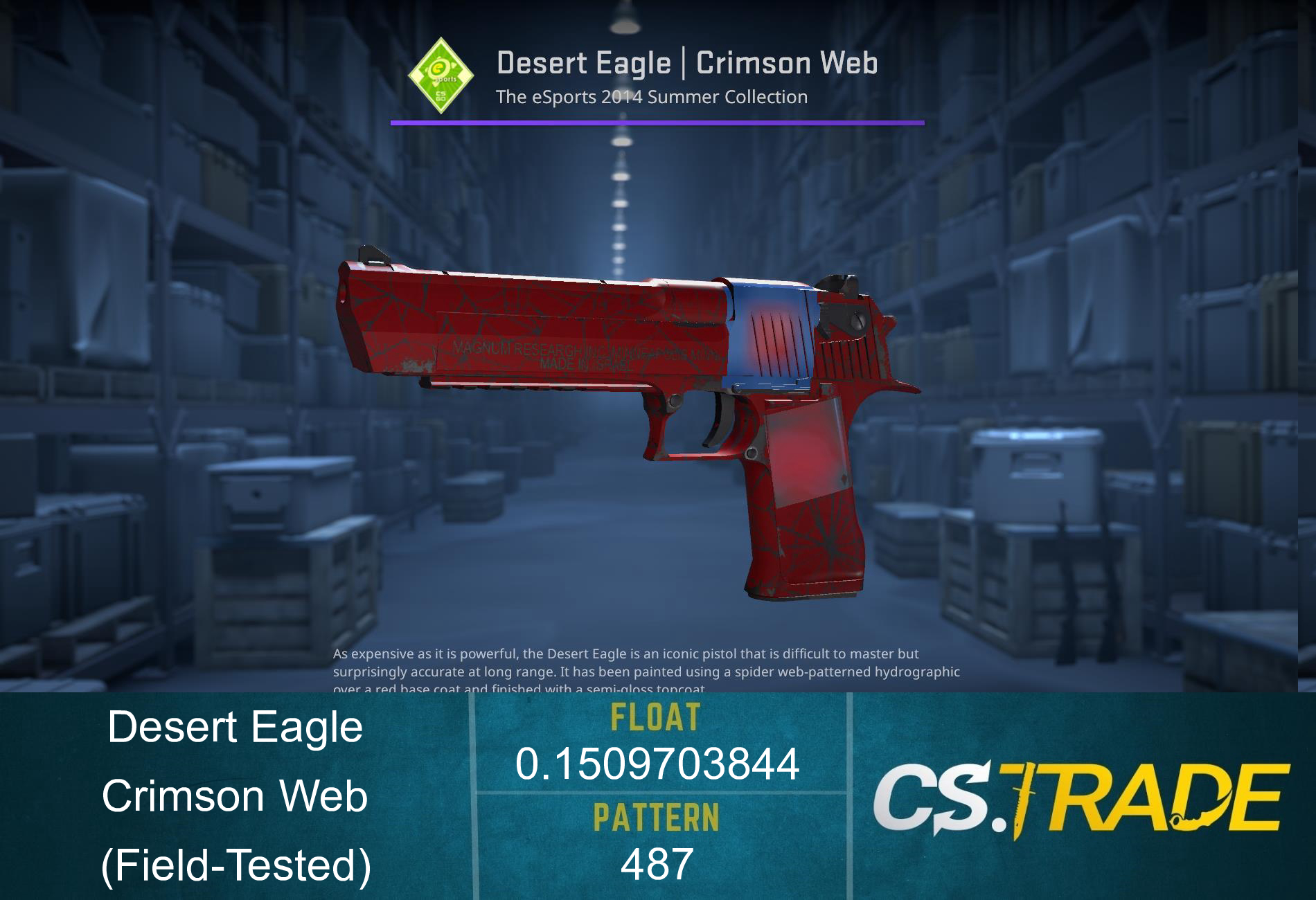 StatTrak™ Desert Eagle | Crimson Web (Field-Tested) Screenshot