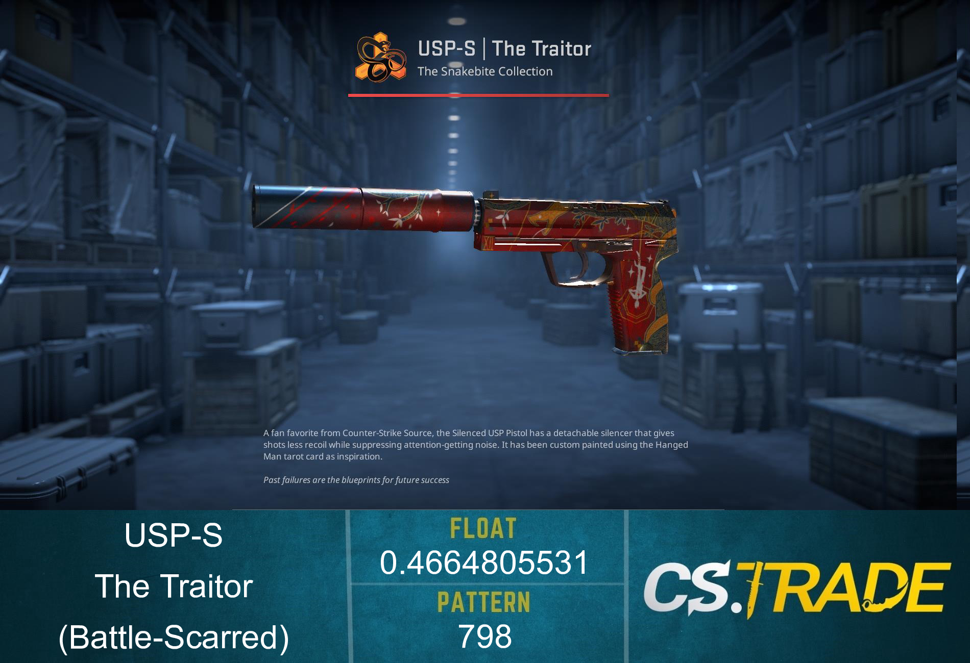 StatTrak™ USP-S | The Traitor (Battle-Scarred) Screenshot