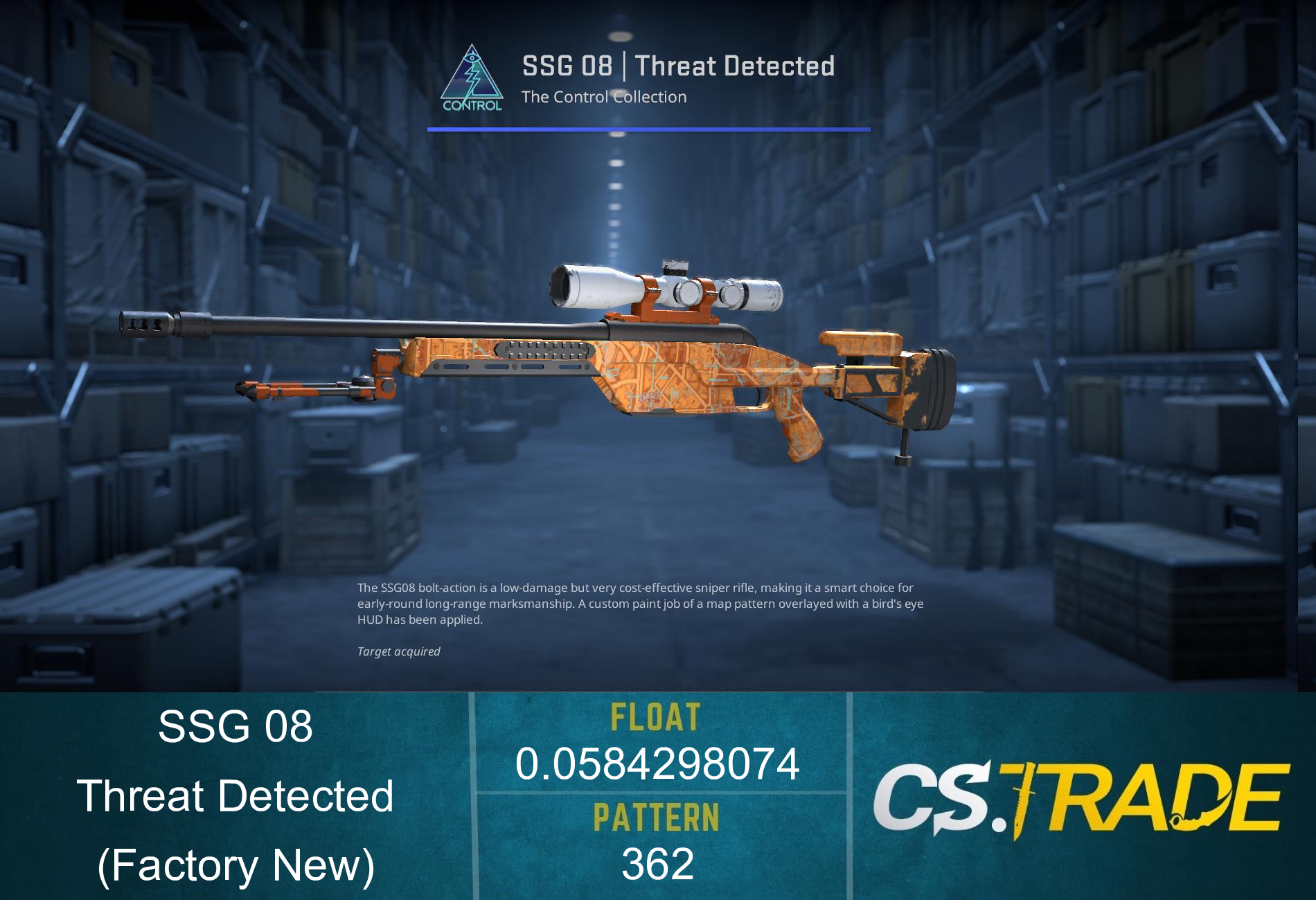 SSG 08 | Threat Detected (Minimal Wear) Screenshot