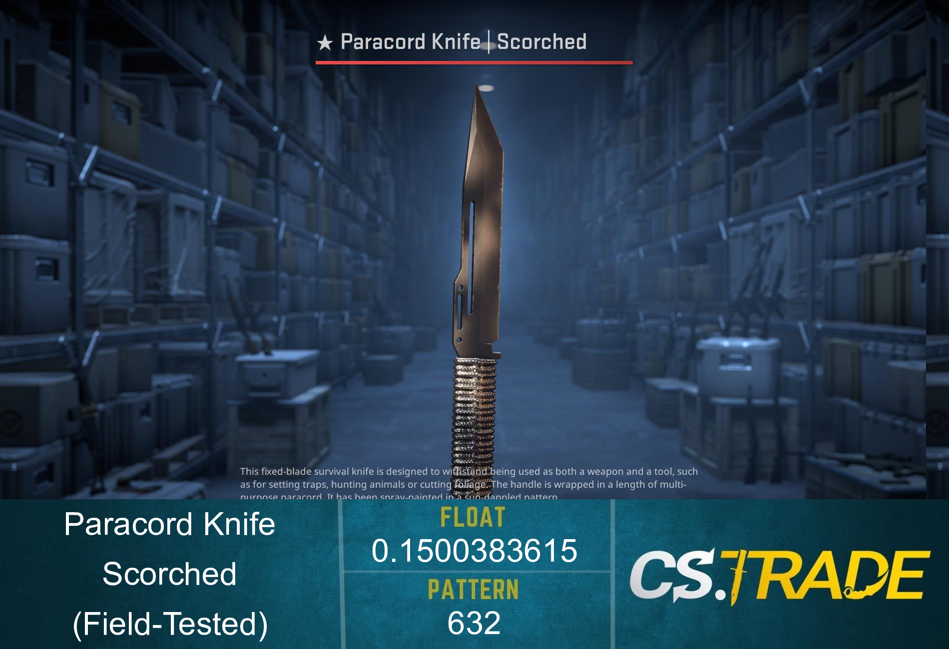 ★ StatTrak™ Paracord Knife | Scorched (Field-Tested) Screenshot