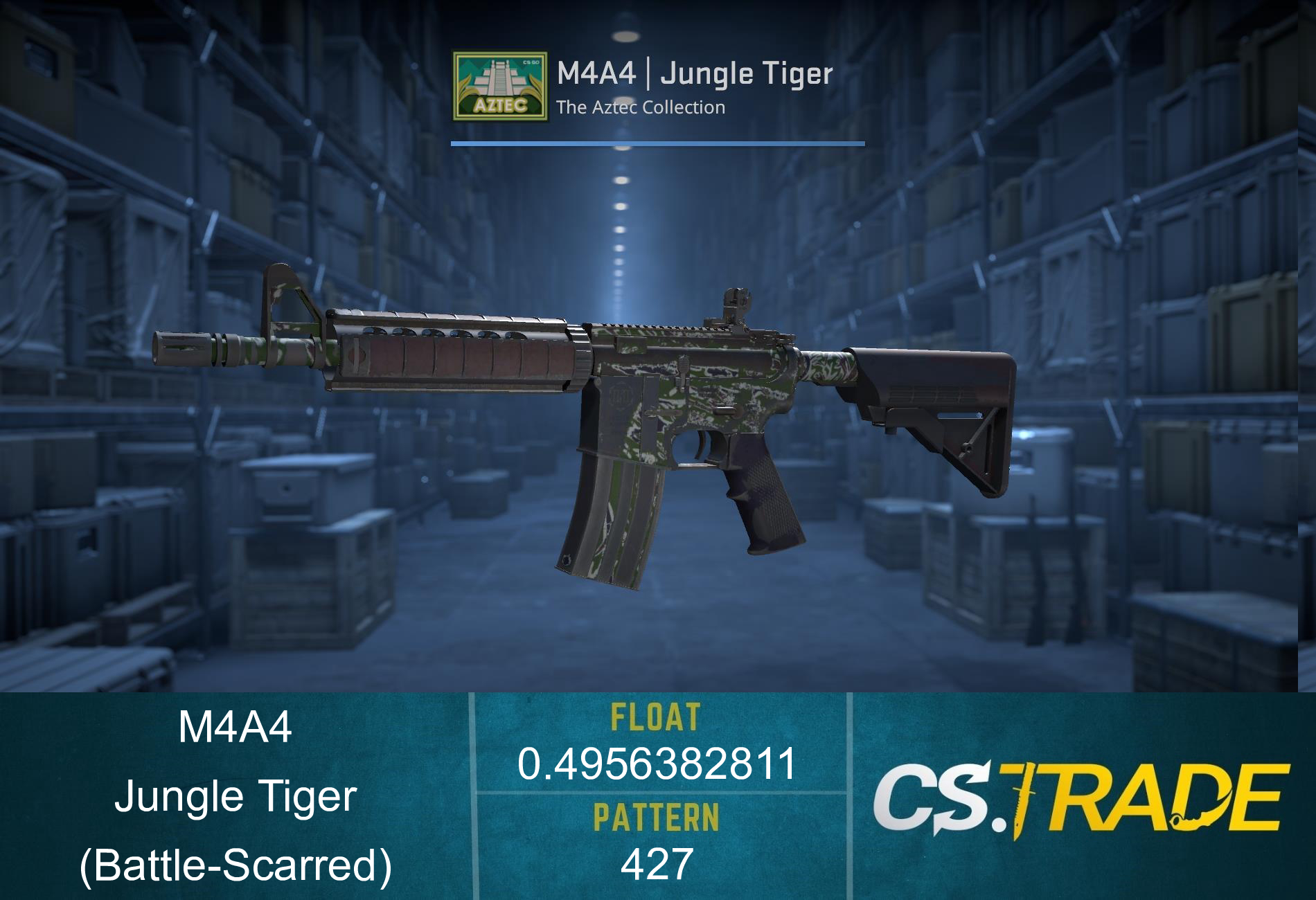 M4A4 | Jungle Tiger (Battle-Scarred) Screenshot