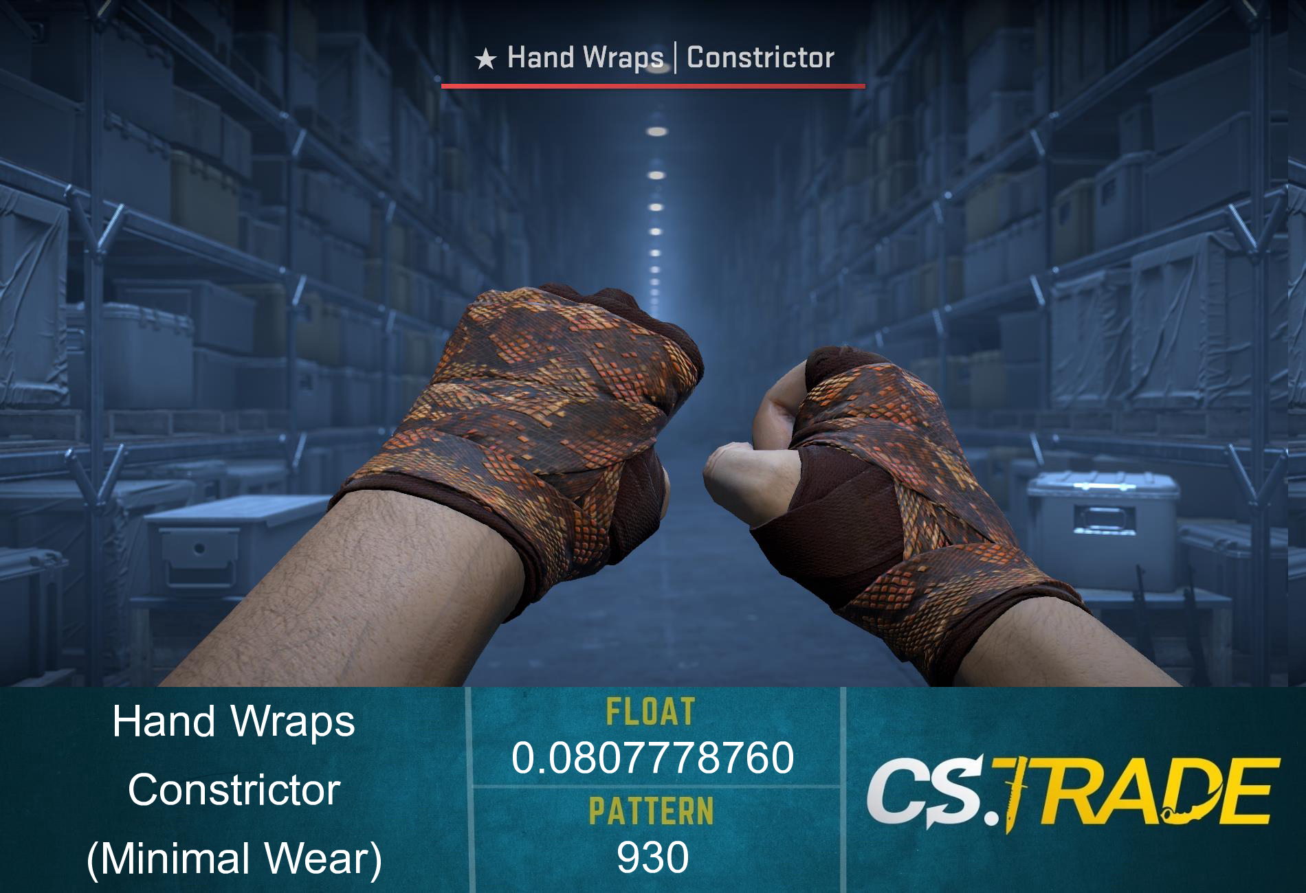 ★ Hand Wraps | Constrictor (Minimal Wear) Screenshot