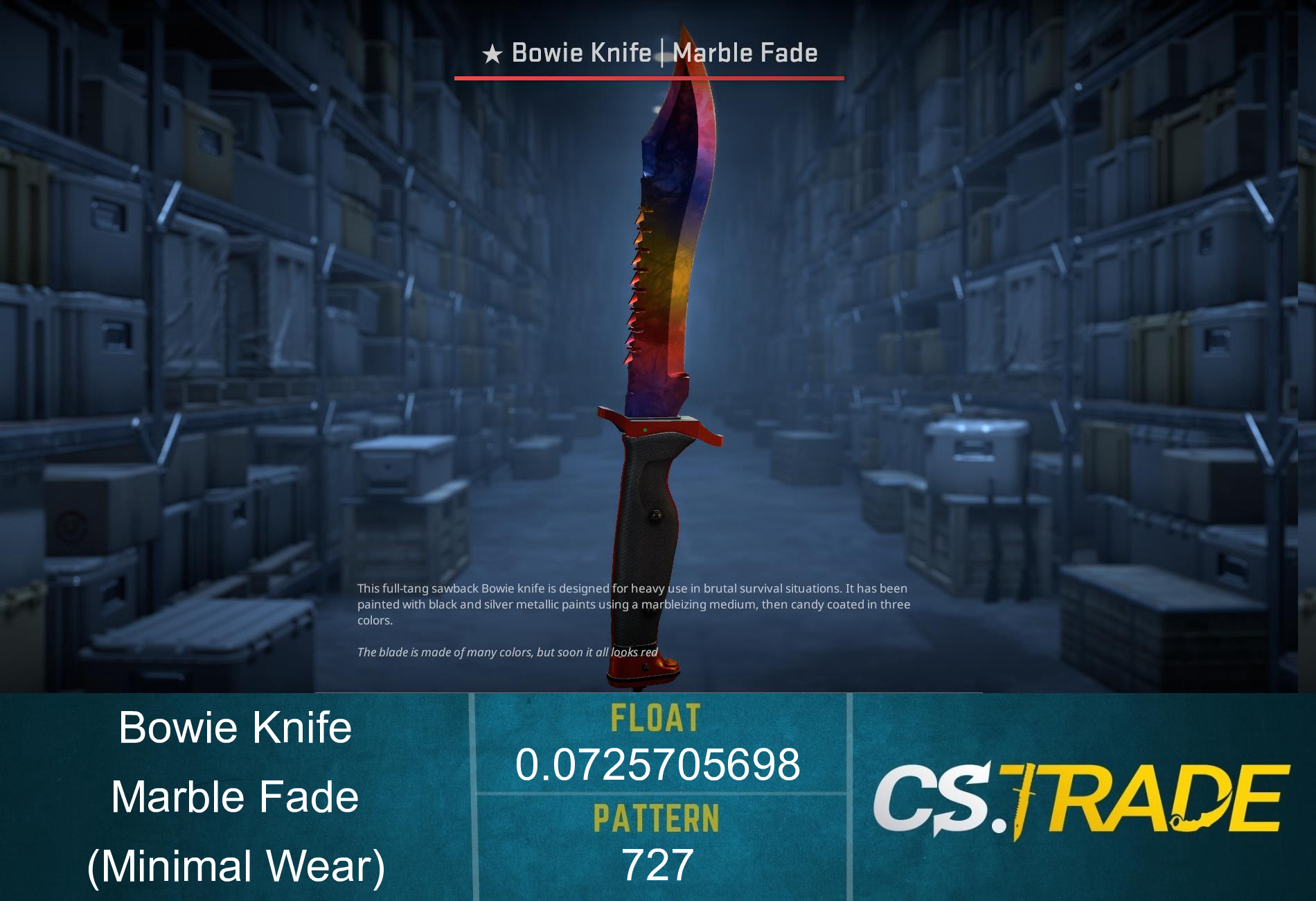 ★ Bowie Knife | Marble Fade (Minimal Wear) Screenshot