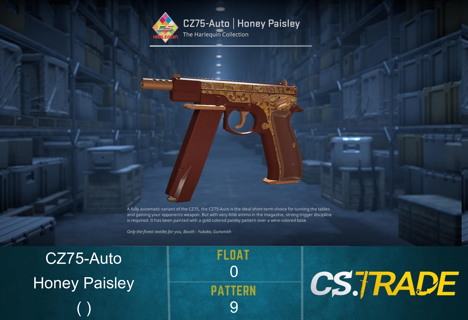 CZ75-Auto | Honey Paisley (Factory New) Screenshot