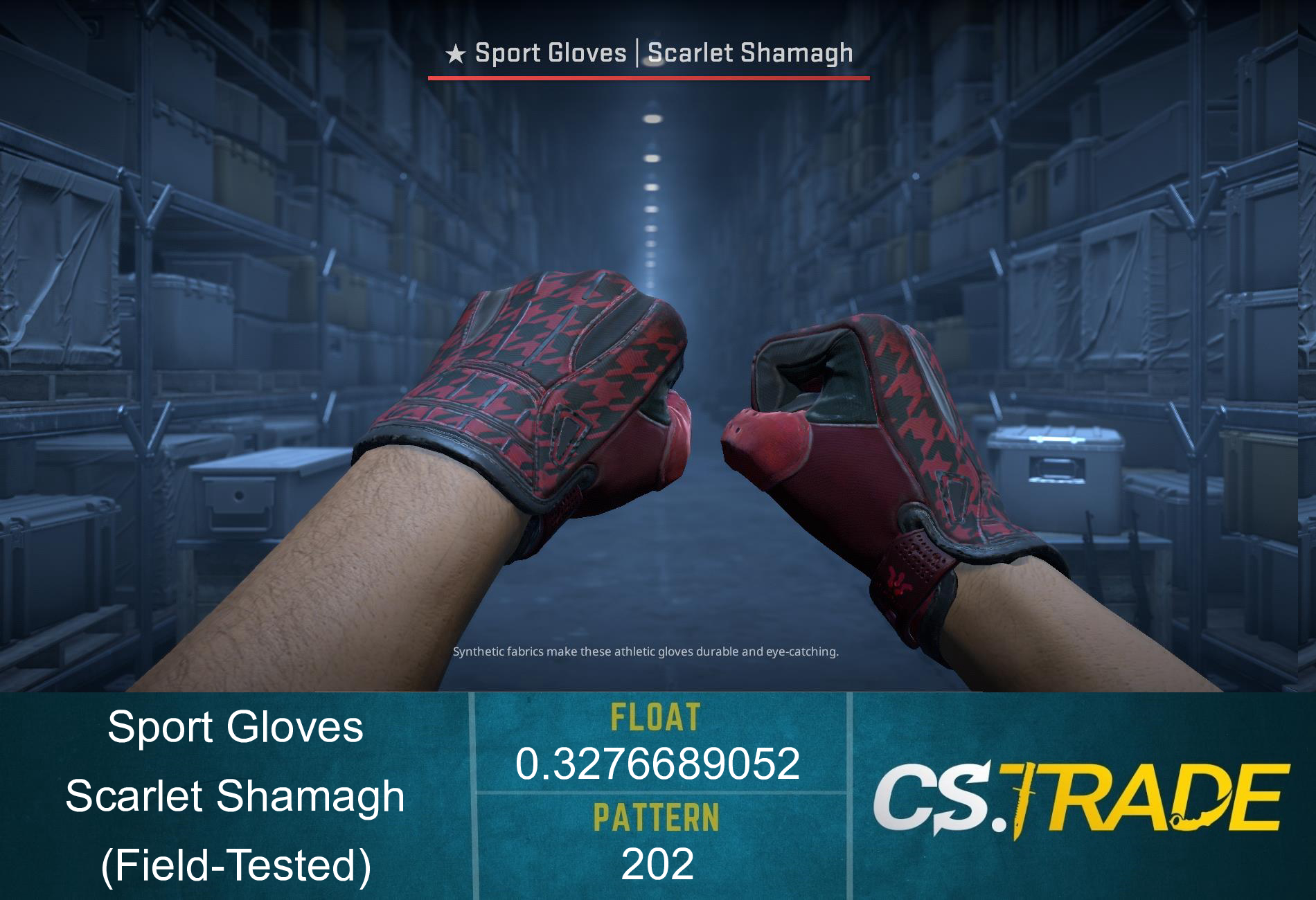 ★ Sport Gloves | Scarlet Shamagh (Field-Tested) Screenshot