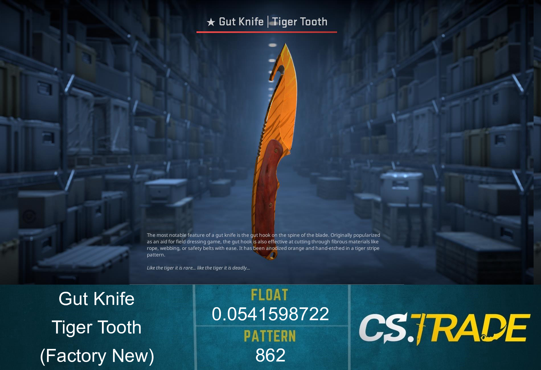 ★ Gut Knife | Tiger Tooth (Factory New) Screenshot