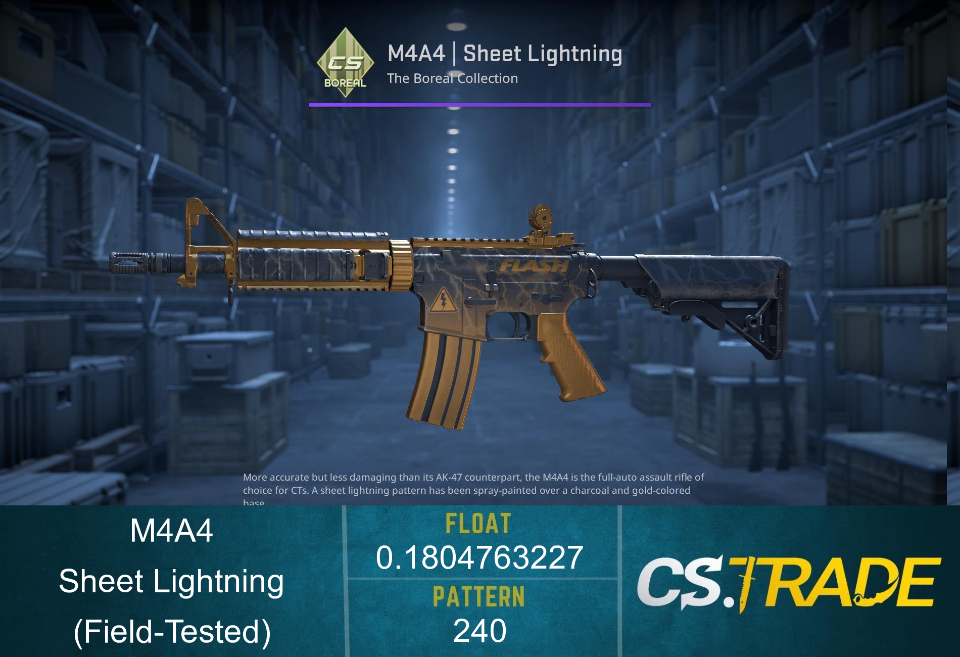 M4A4 | Sheet Lightning (Field-Tested) Screenshot