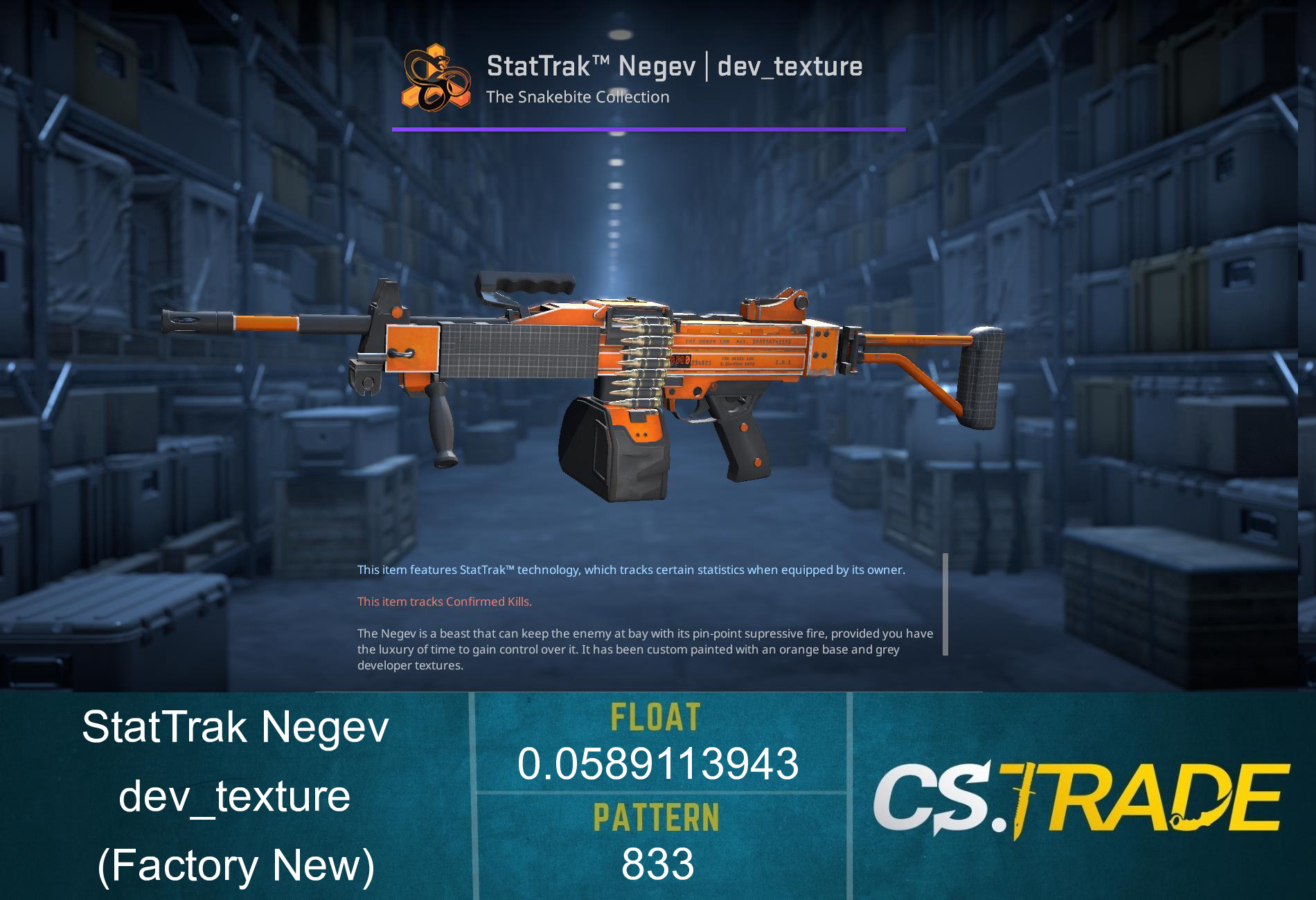 Negev | dev_texture (Factory New) Screenshot