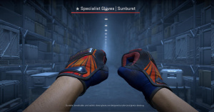 ★ Specialist Gloves | Sunburst (Battle-Scarred) Screenshot