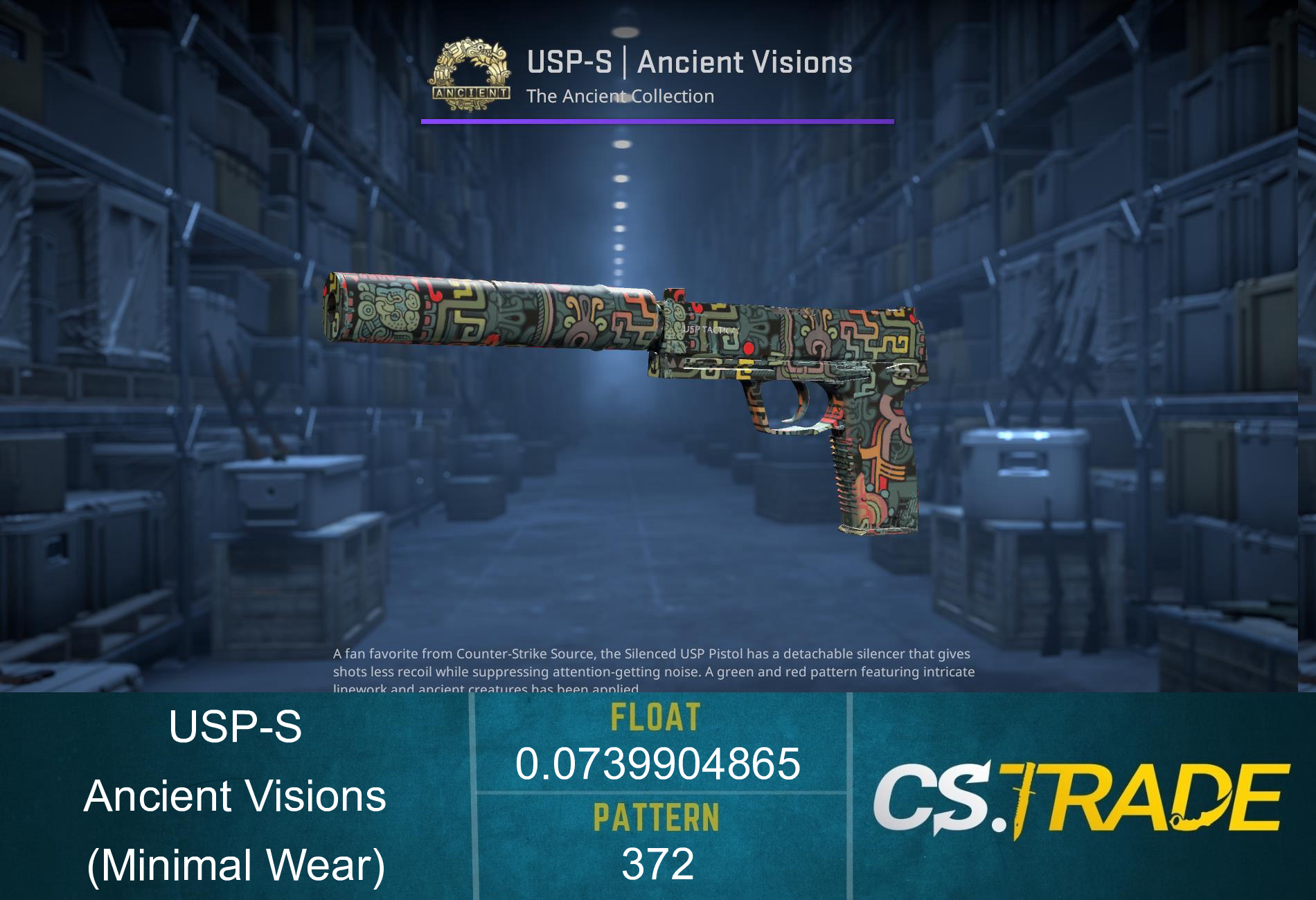 USP-S | Ancient Visions (Minimal Wear) Screenshot