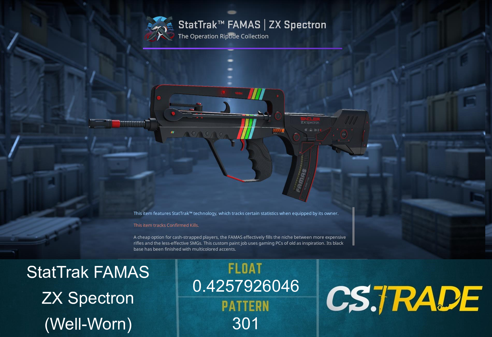 StatTrak™ FAMAS | ZX Spectron (Well-Worn)