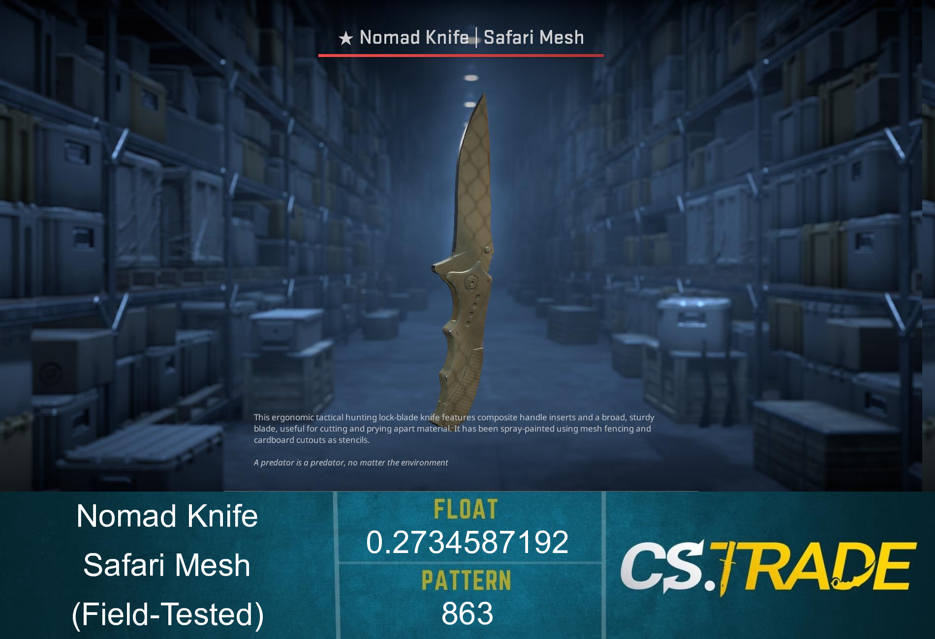 ★ Nomad Knife | Safari Mesh (Field-Tested)