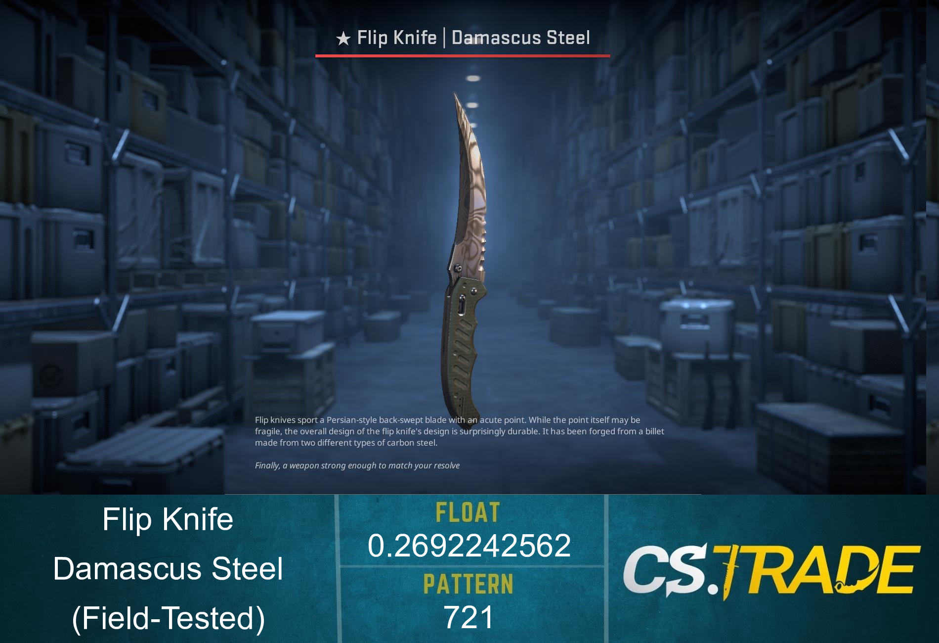 ★ Flip Knife | Damascus Steel (Factory New) Screenshot