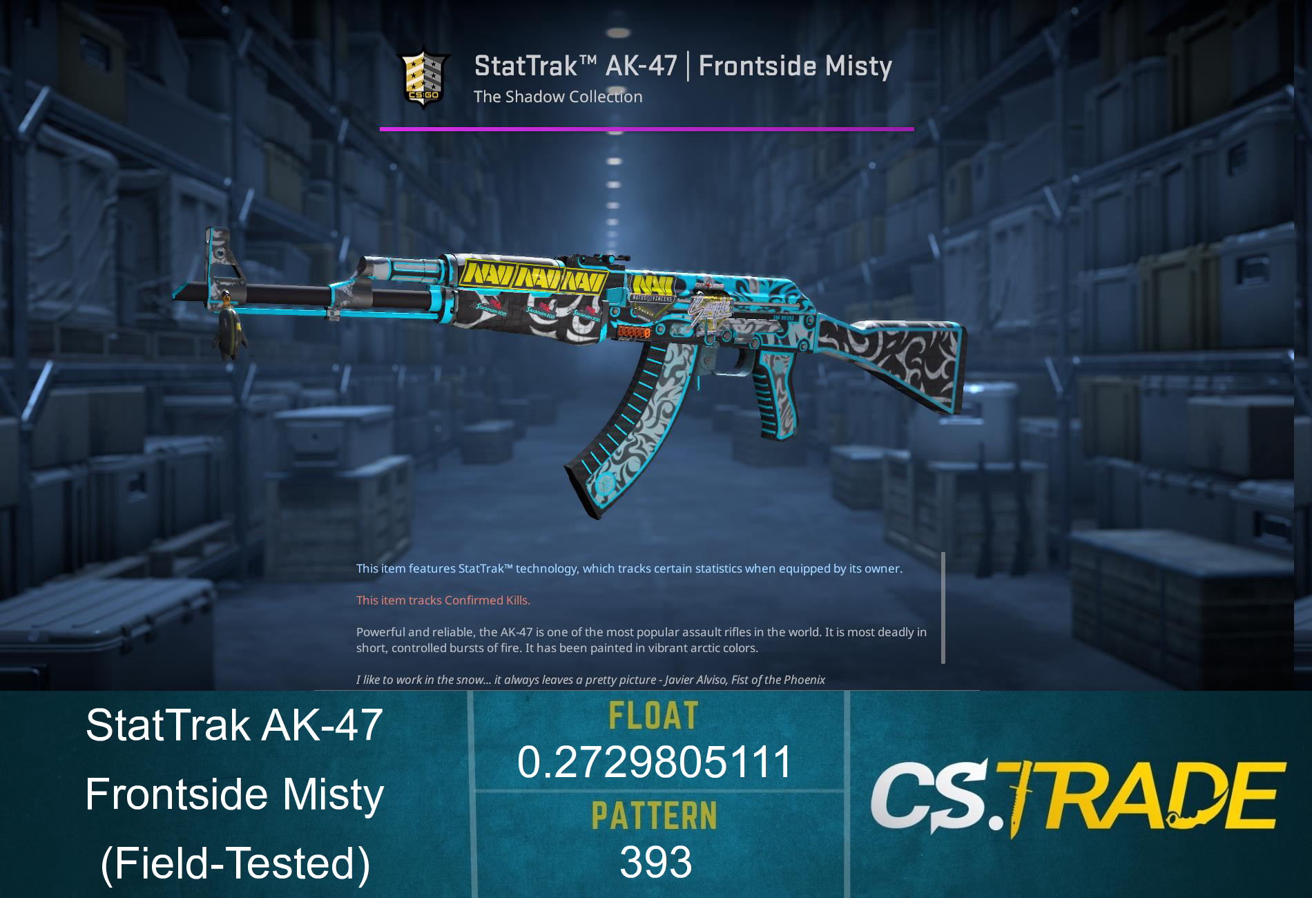 StatTrak™ AK-47 | Frontside Misty (Field-Tested)
