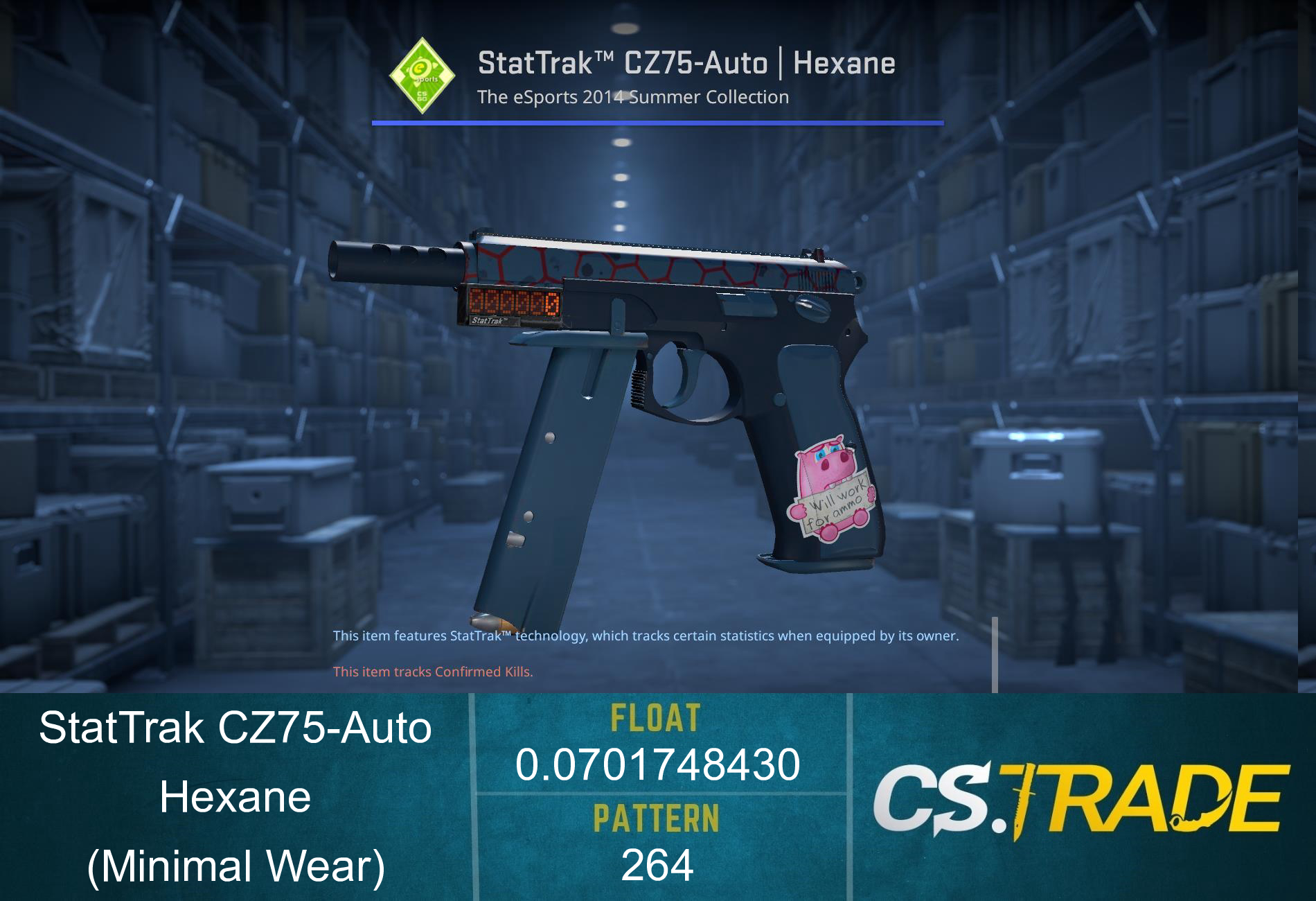 CZ75-Auto | Hexane (Minimal Wear) Screenshot
