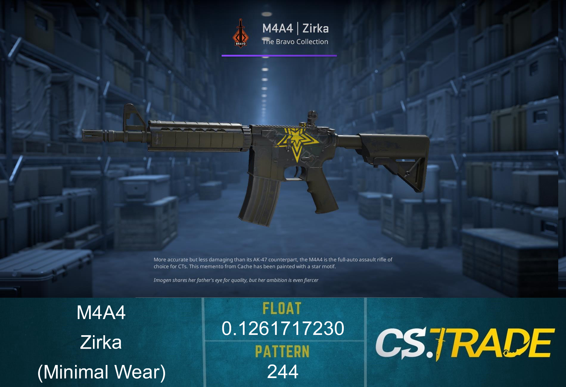 M4A4 | Zirka (Minimal Wear) Screenshot