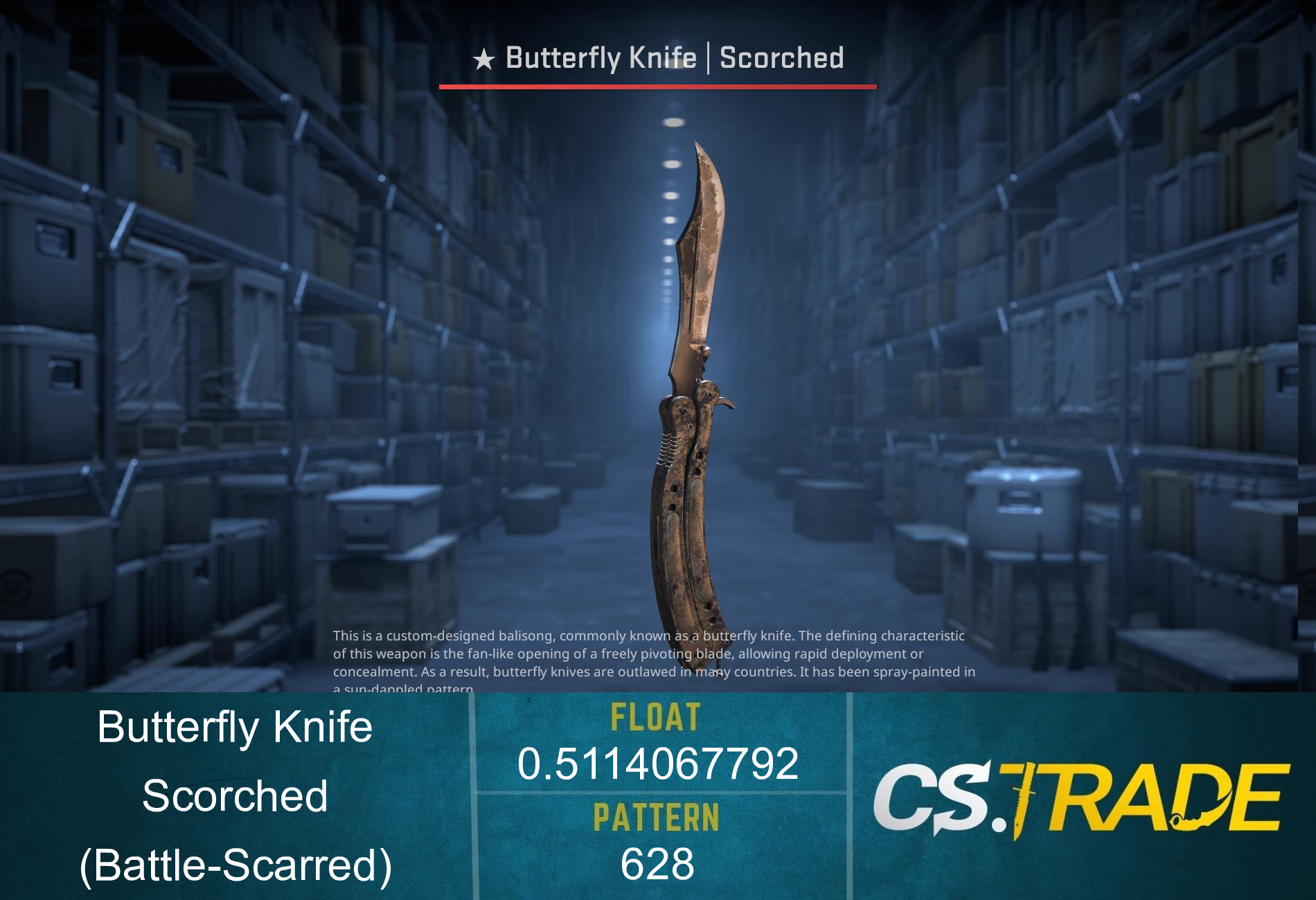 ★ Butterfly Knife | Scorched (Battle-Scarred) Screenshot