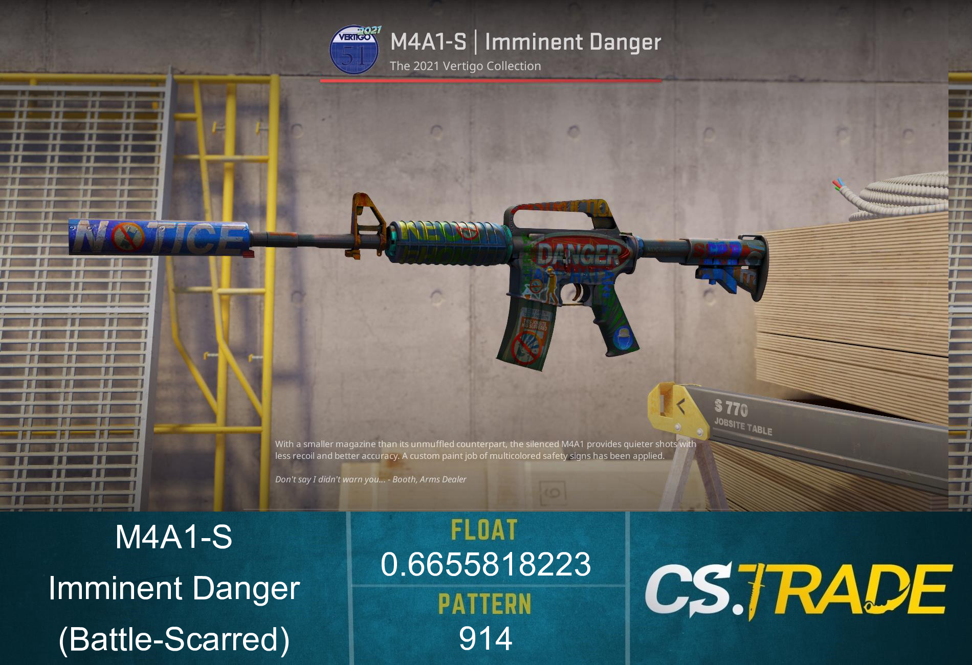 Souvenir M4A1-S | Imminent Danger (Battle-Scarred) Screenshot