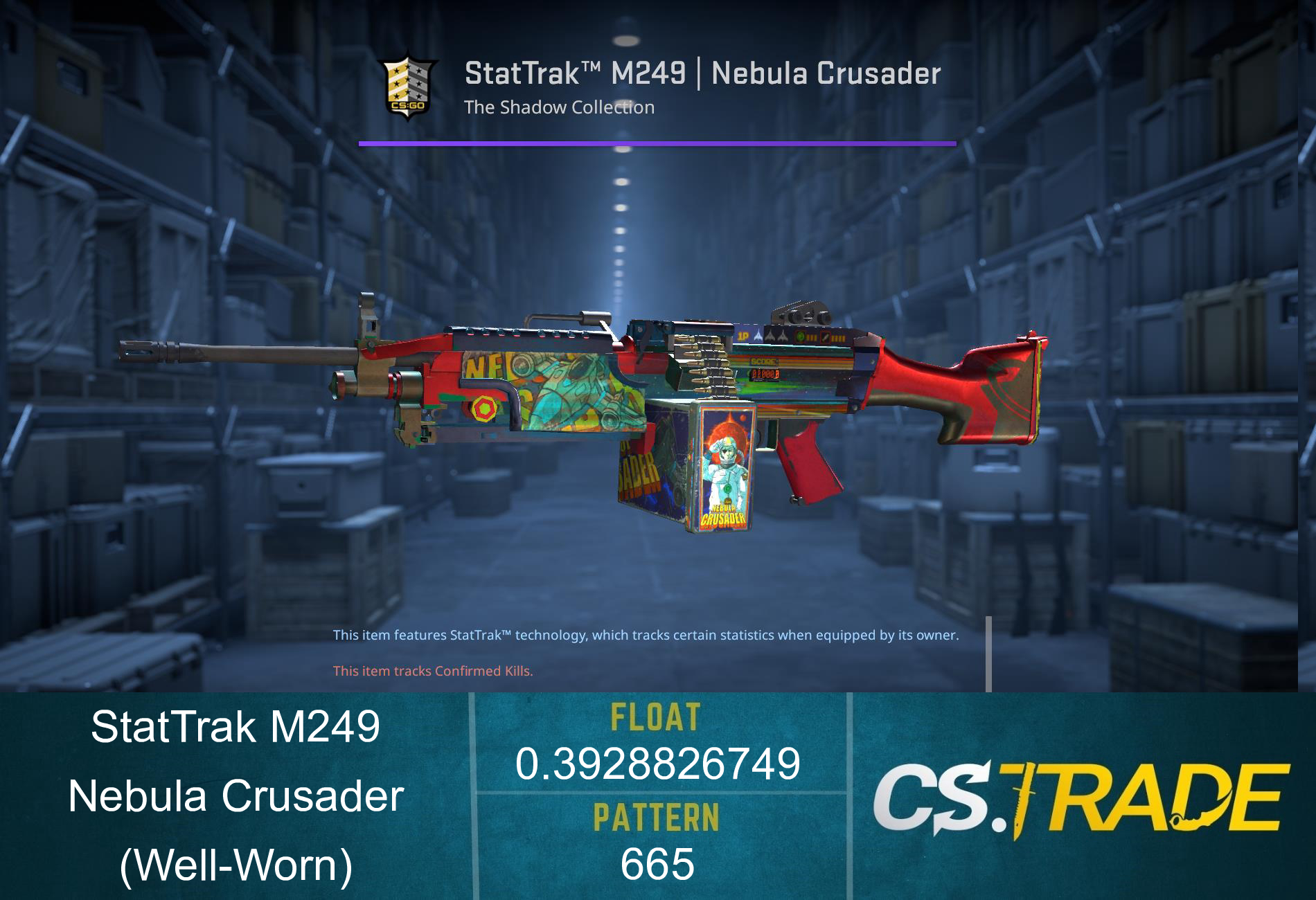 M249 | Nebula Crusader (Well-Worn) Screenshot