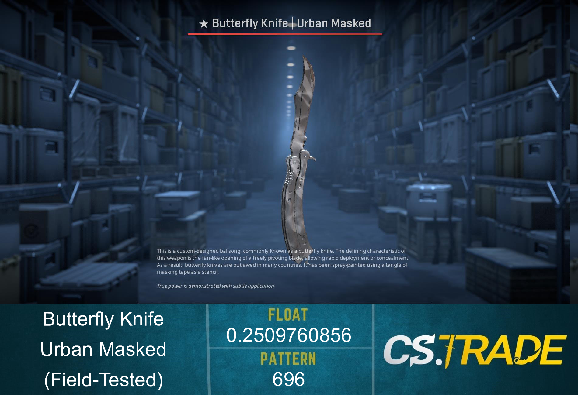 ★ Butterfly Knife | Urban Masked (Factory New) Screenshot