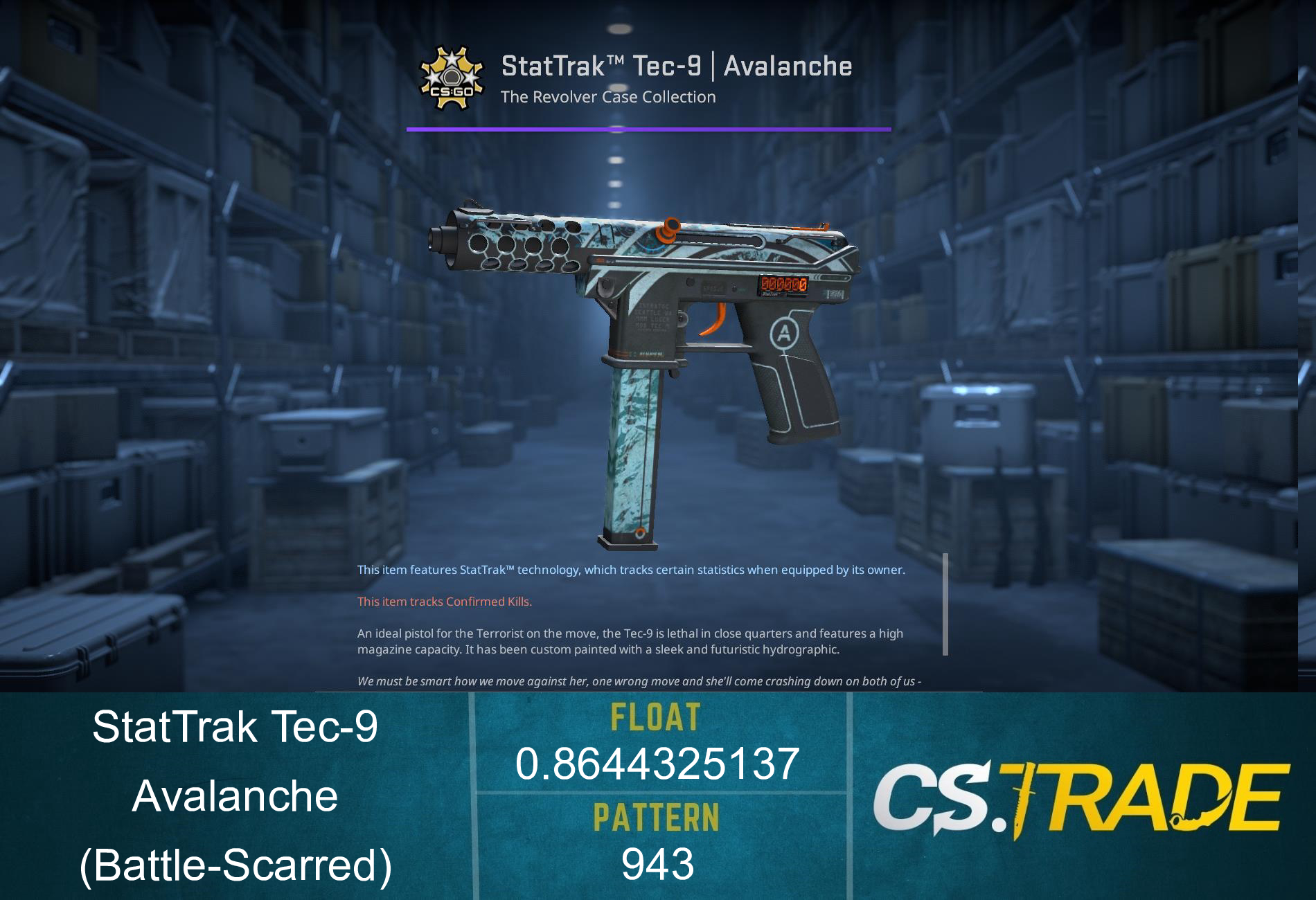 Tec-9 | Avalanche (Battle-Scarred) Screenshot