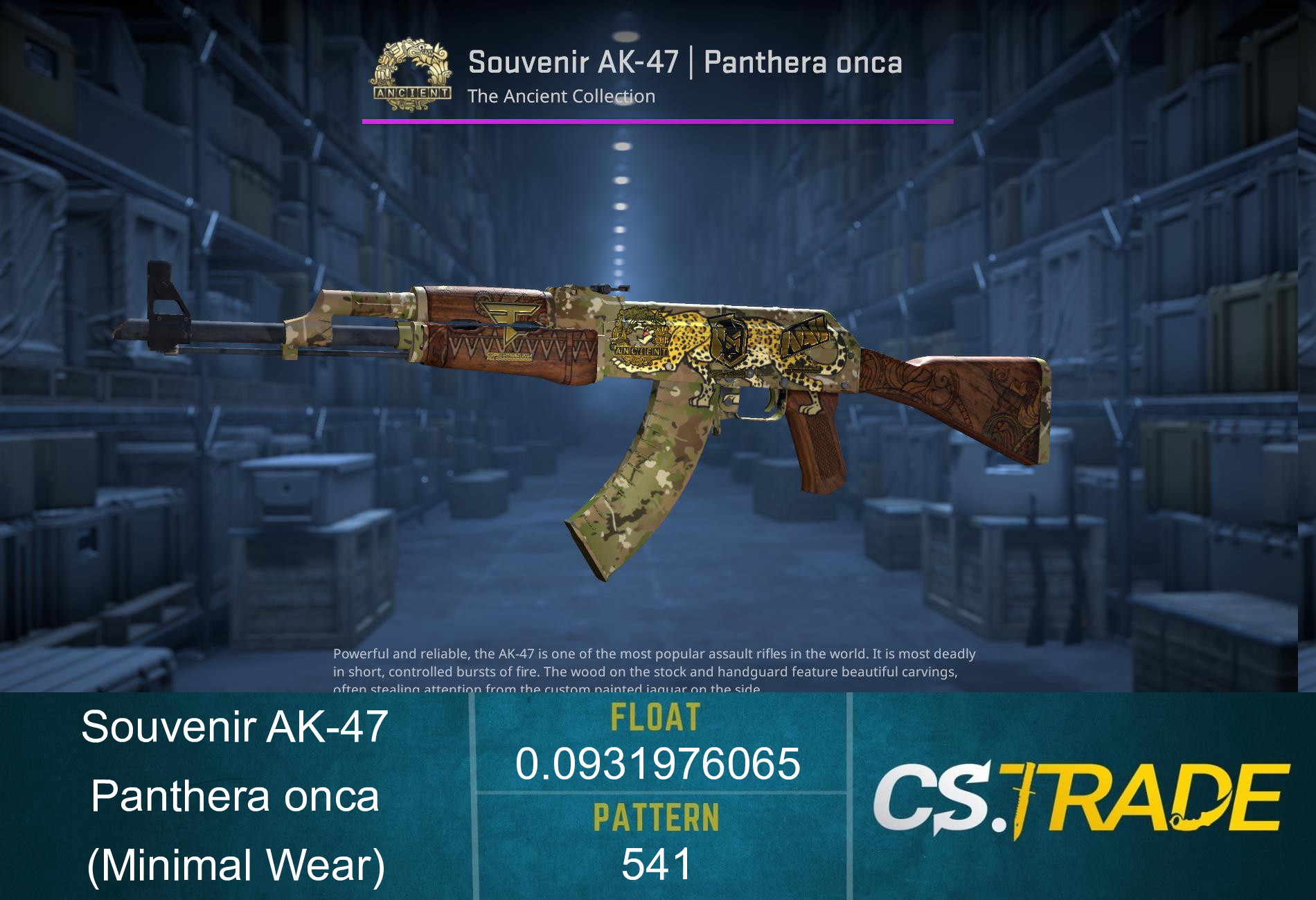 AK-47 | Panthera onca (Minimal Wear) Screenshot