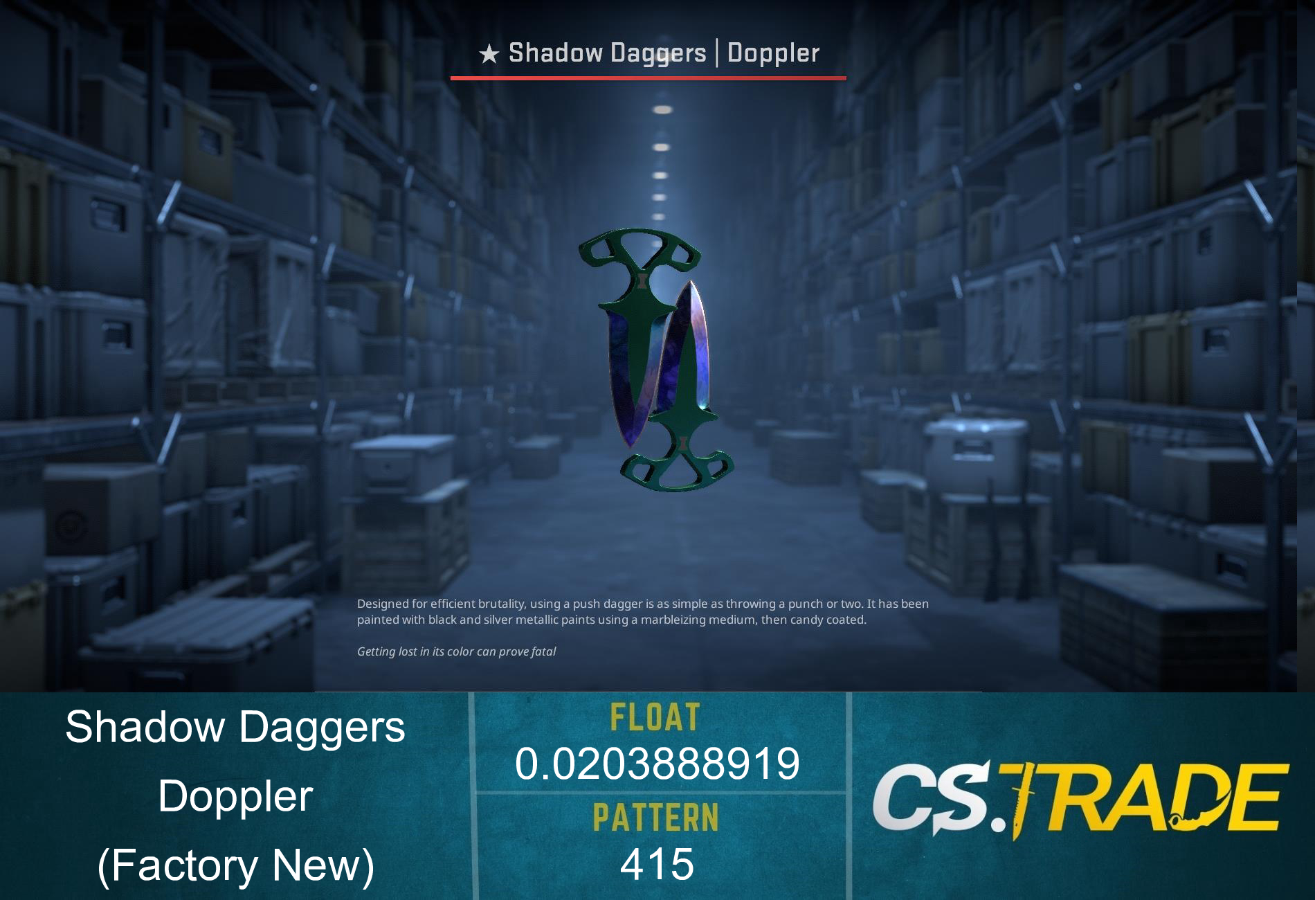 ★ Shadow Daggers | Doppler Phase 3 (Factory New) Screenshot