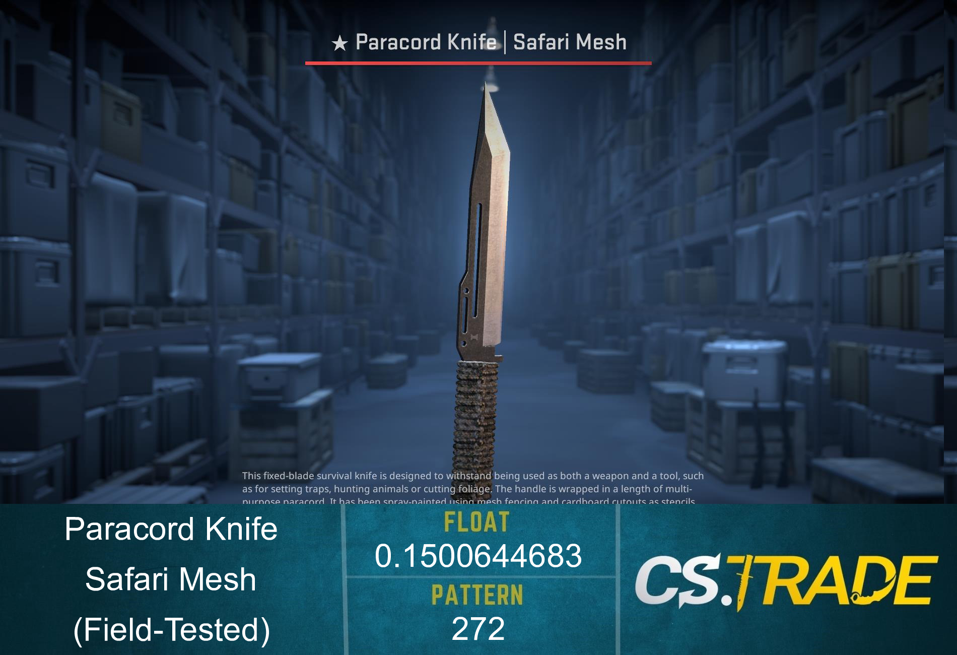 ★ Paracord Knife | Safari Mesh (Field-Tested) Screenshot