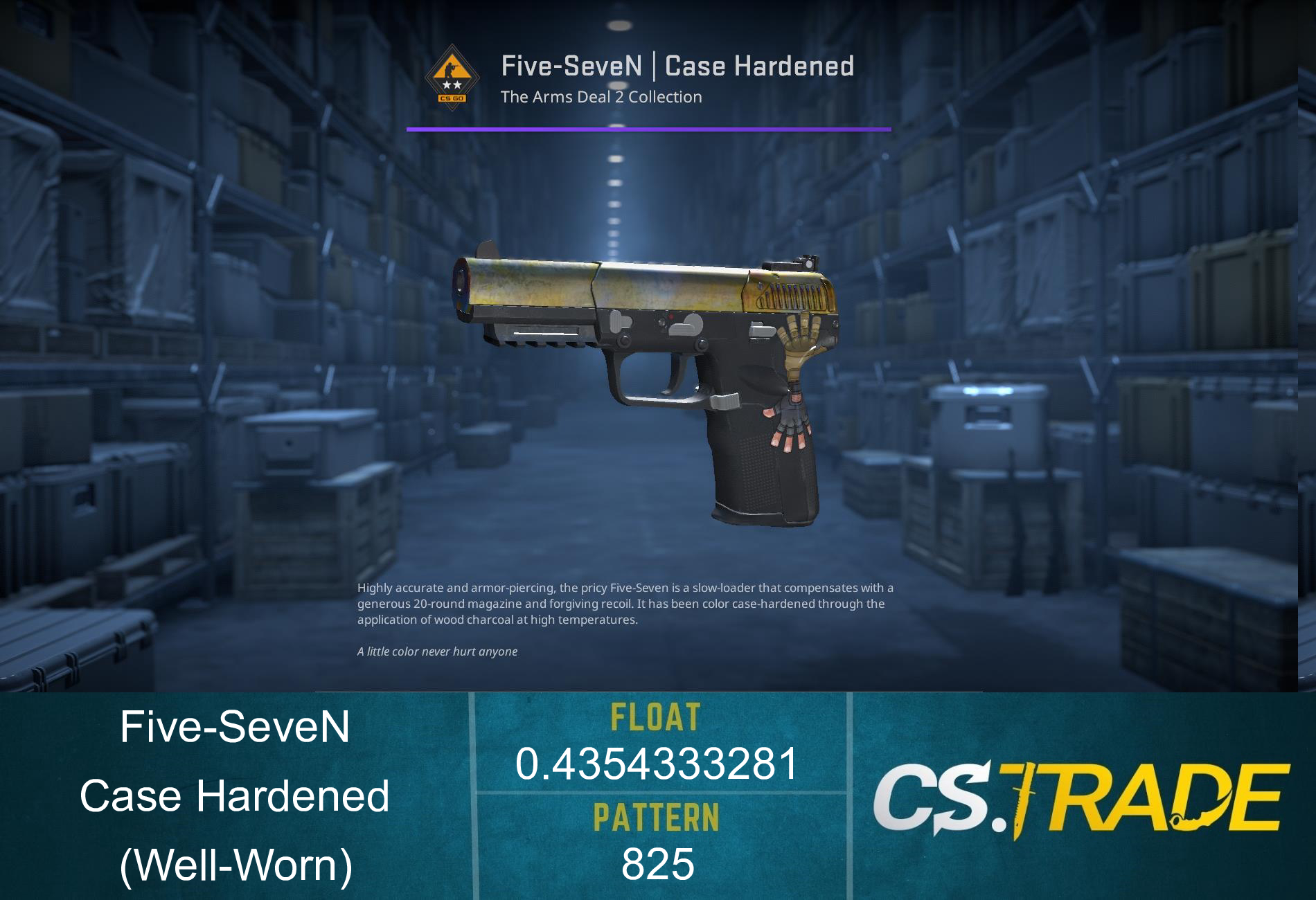Five-SeveN | Case Hardened (Well-Worn) Screenshot