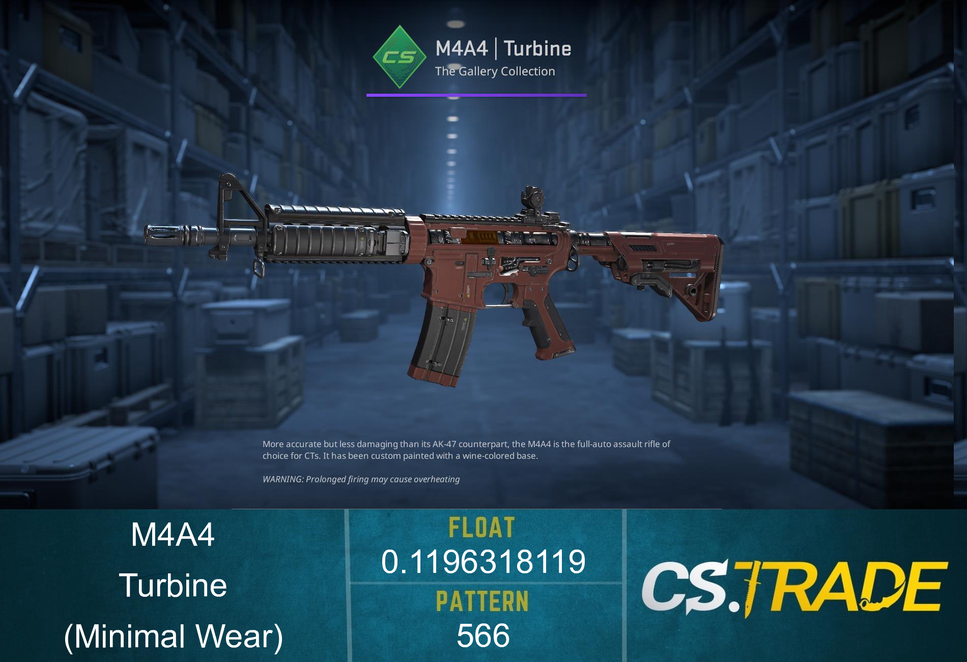 StatTrak™ M4A4 | Turbine (Minimal Wear) Screenshot