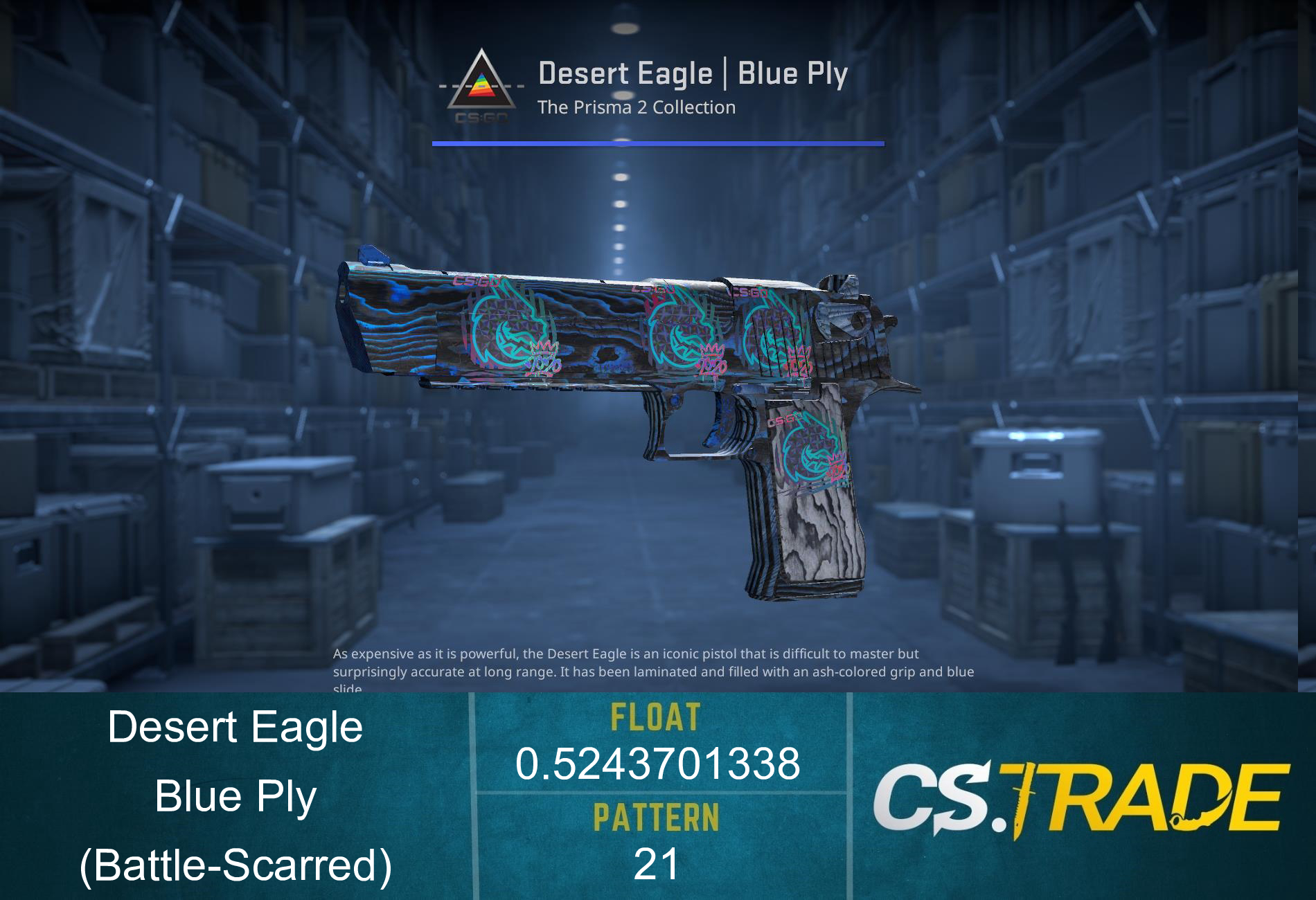 Desert Eagle | Blue Ply (Battle-Scarred) Screenshot