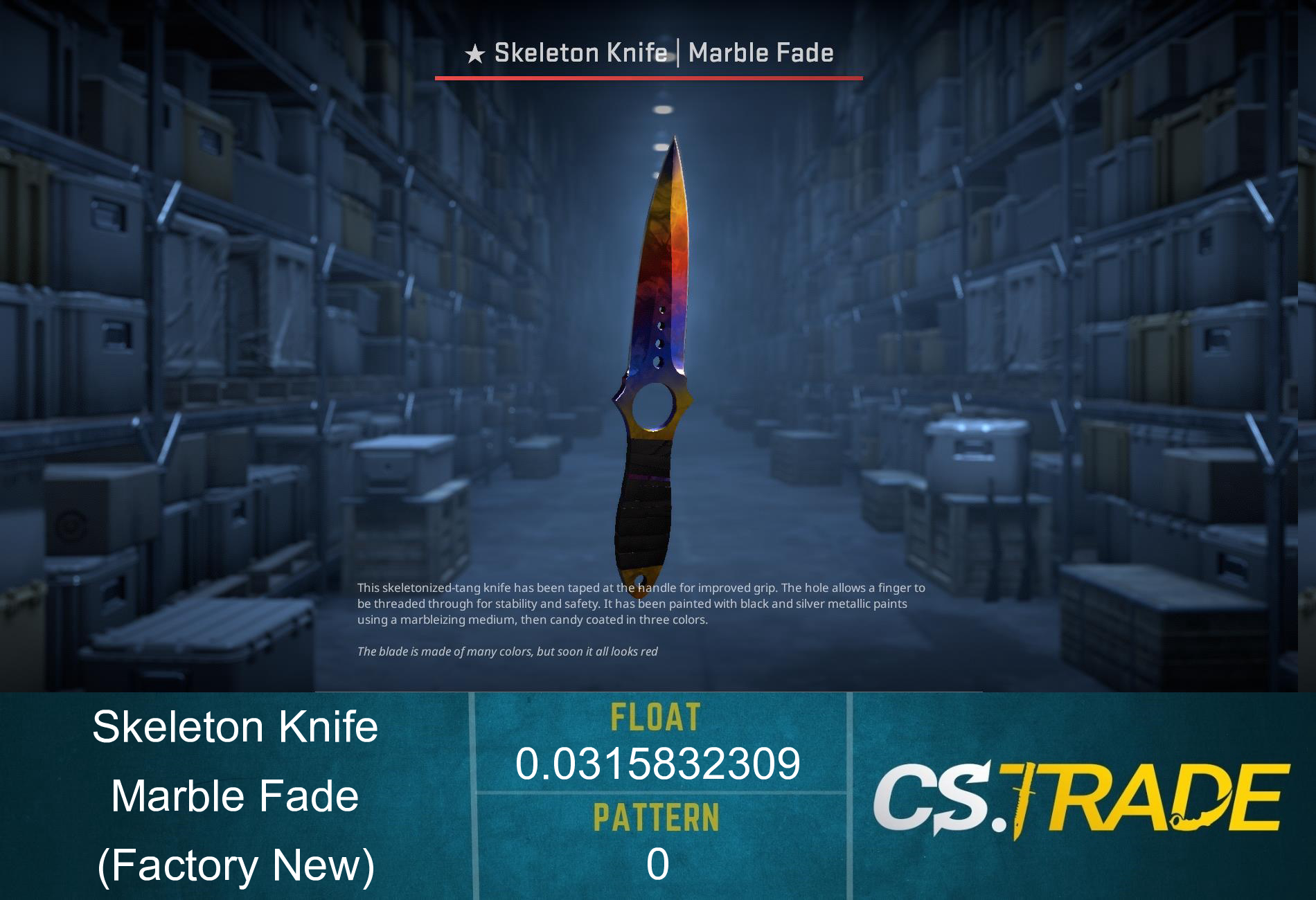 ★ Skeleton Knife | Marble Fade (Factory New) Screenshot